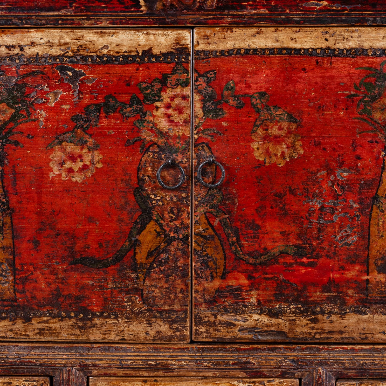Painted 3 Drawer Sideboard From Mongolia - 19th Century - Image 4