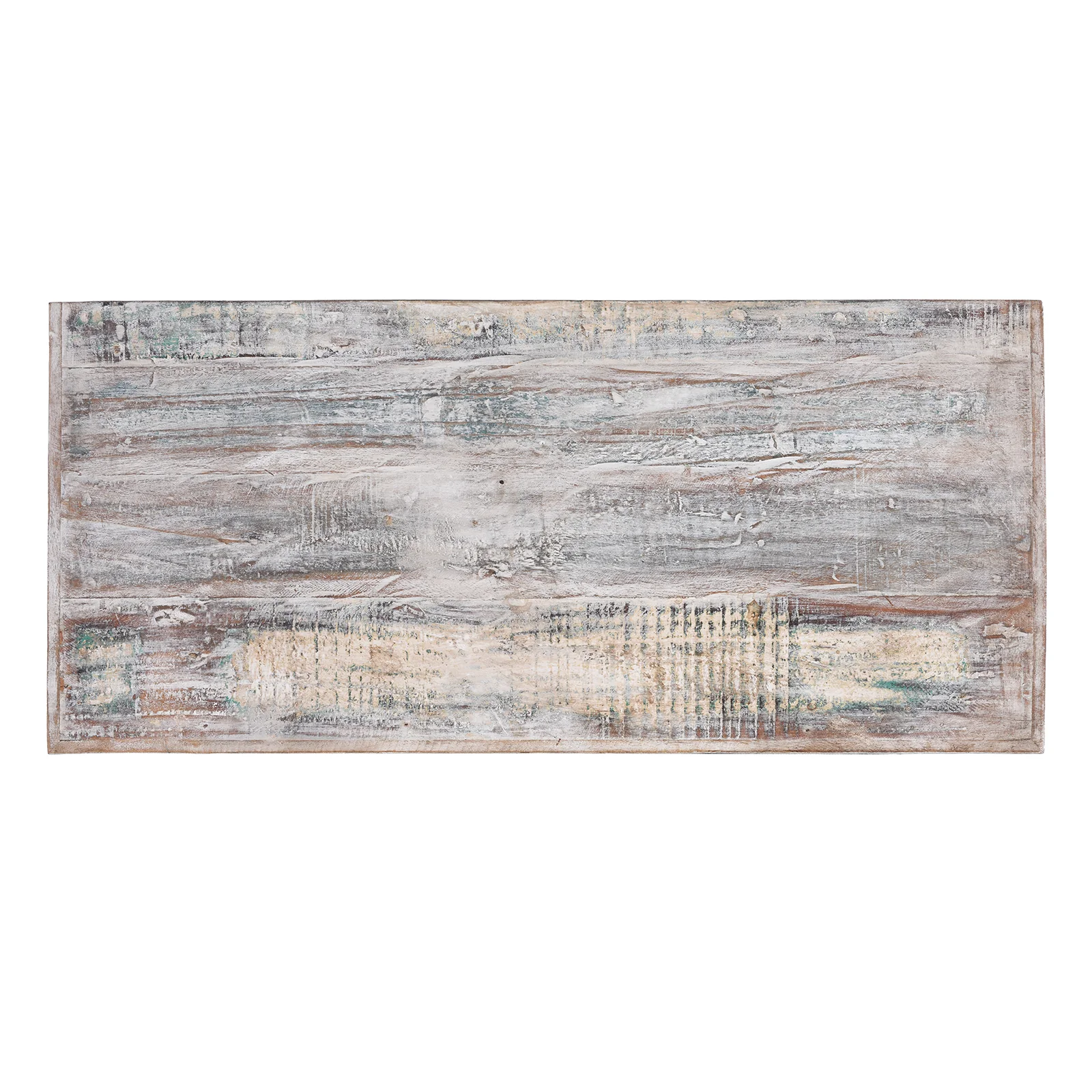 2 Door Parquet Side Cabinet Made From Reclaimed Teak - Image 4