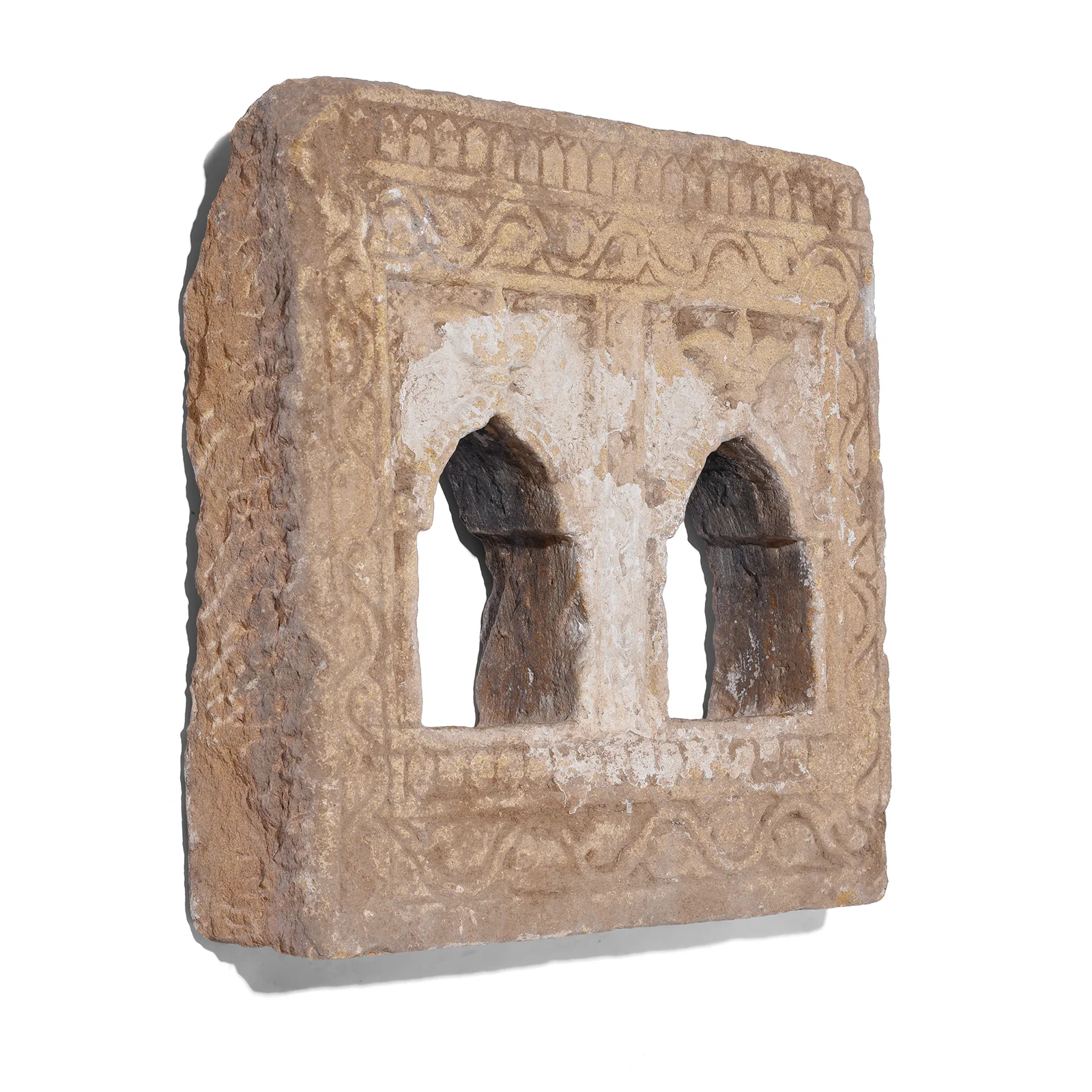 2 Way Stone Lamp Niche From Jaisalmer - 19th Century - Image 3