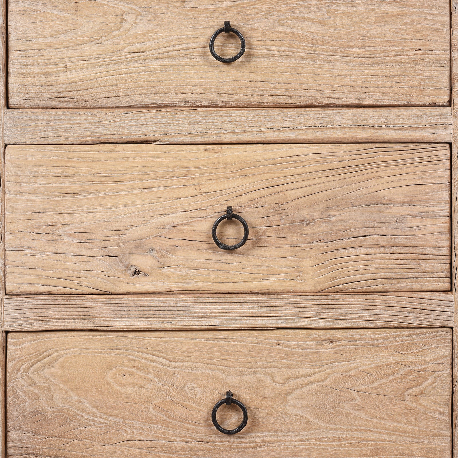 3 Drawer Bedside Cabinet Made From Old Elm - Image 3