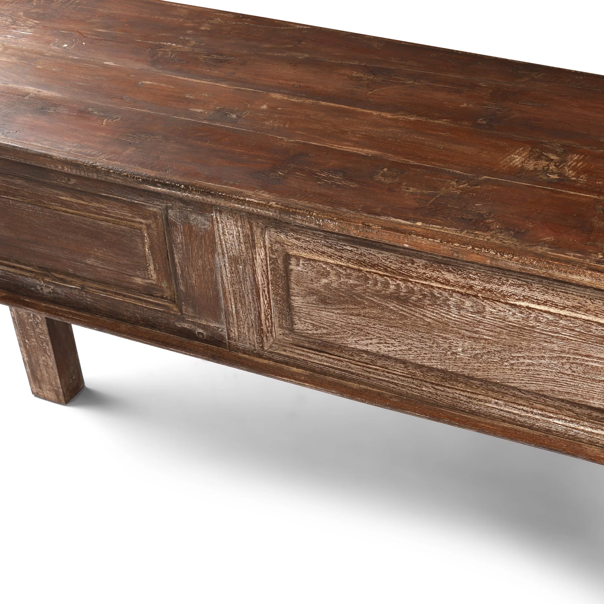 3 Drawer Painted Console Table Made From Reclaimed Teak - Image 5