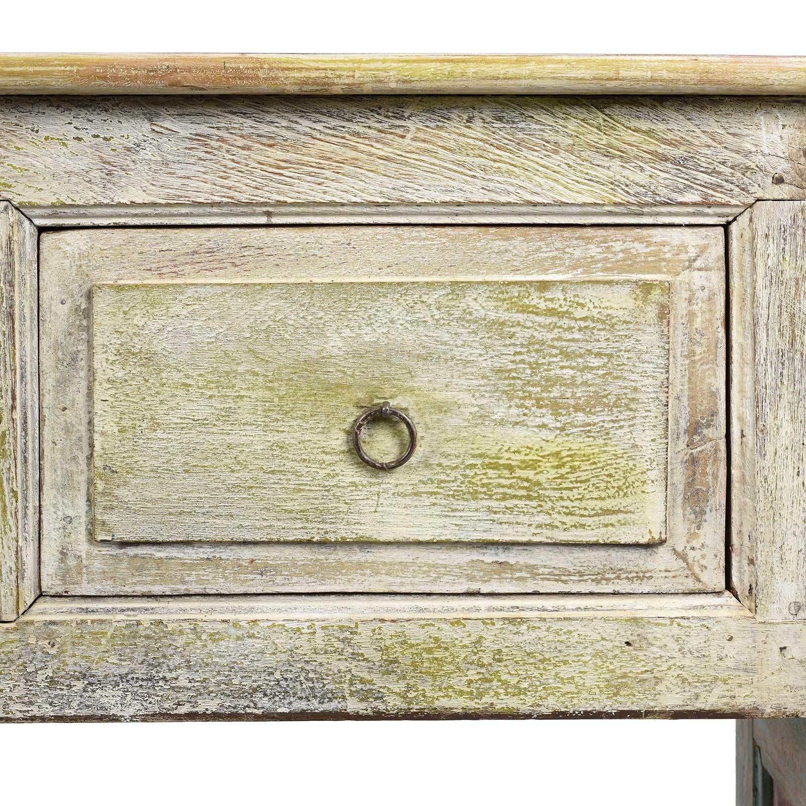 3 Drawer Painted Console Table Made From Reclaimed Teak - Image 4