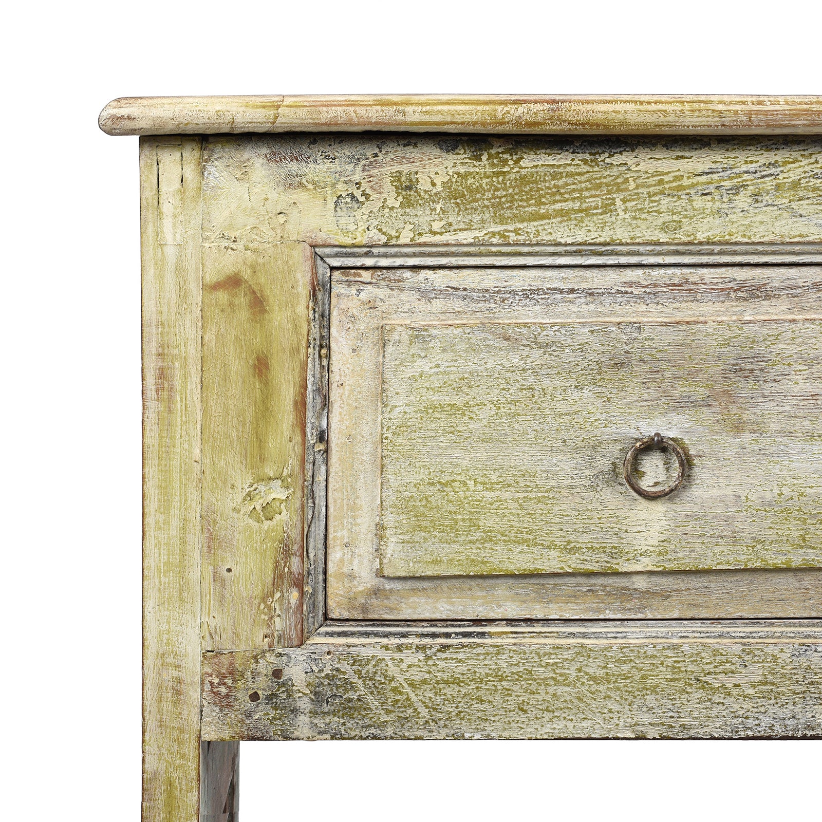 3 Drawer Painted Console Table Made From Reclaimed Teak - Image 5