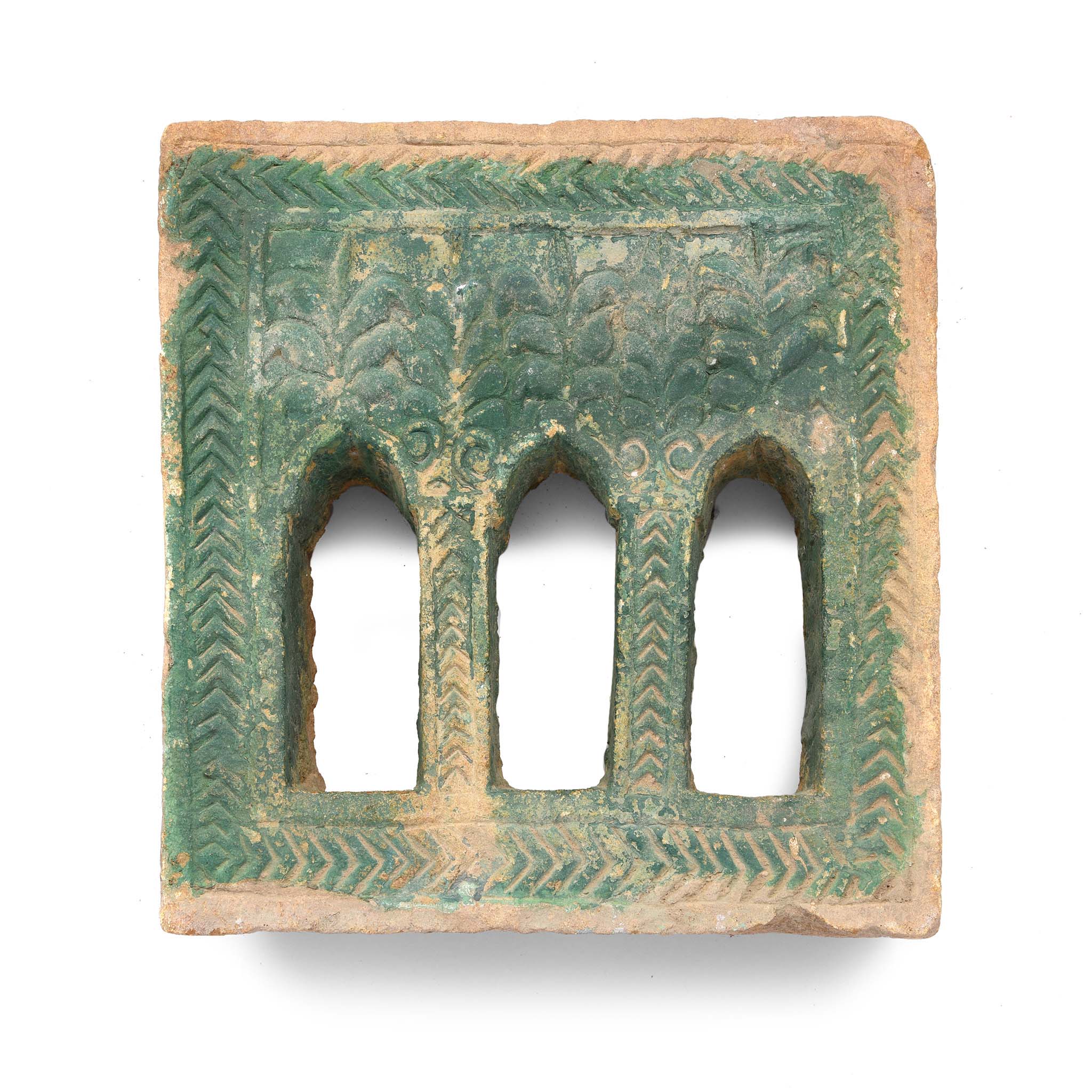 Old 3 Way Stone Lamp Niche From Jaisalmer- 19Thc