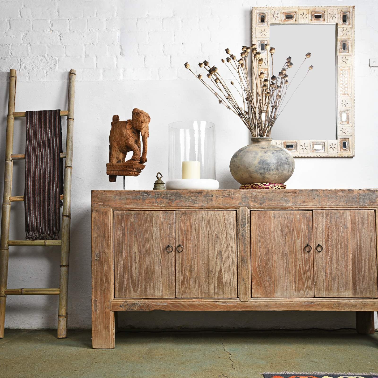 4 Door Rustic Elm Sideboard From Shanxi - 19thC - Image 2