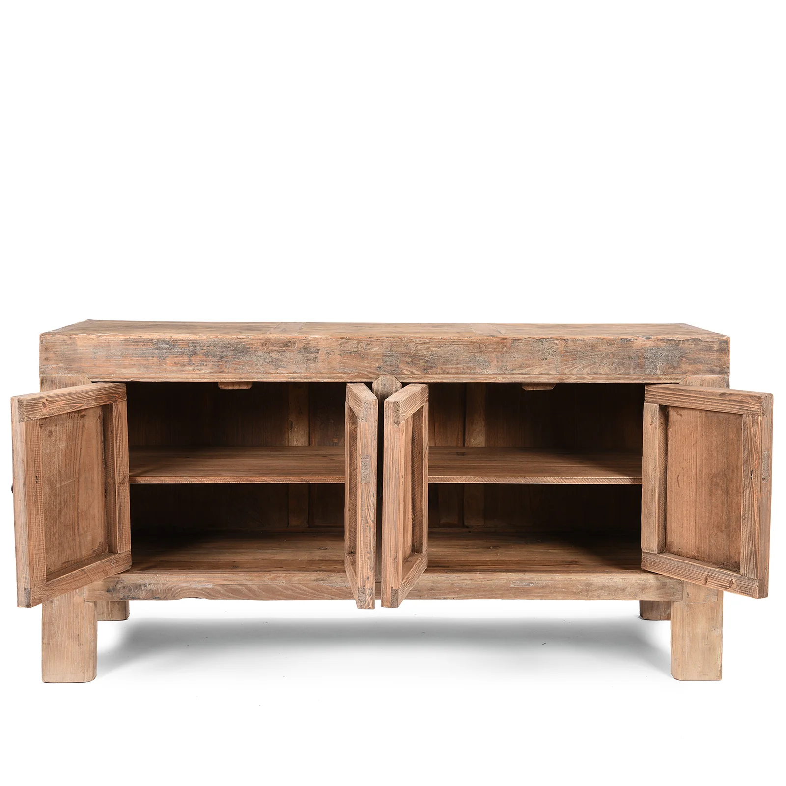 4 Door Rustic Elm Sideboard From Shanxi - 19thC - Image 8