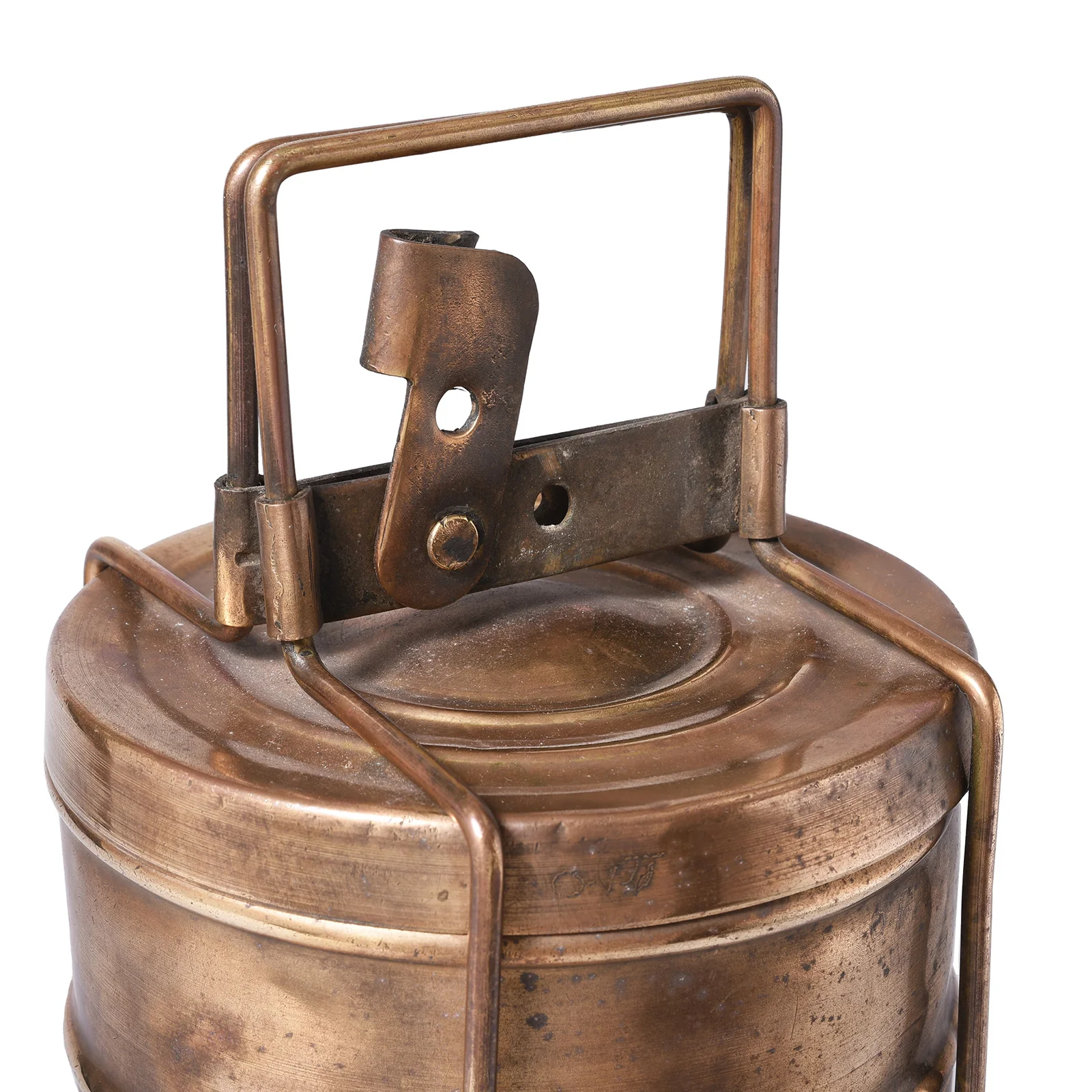 4 Tier Indian Vintage Brass Tiffin Box Set - Ca 1930 - Image 5
