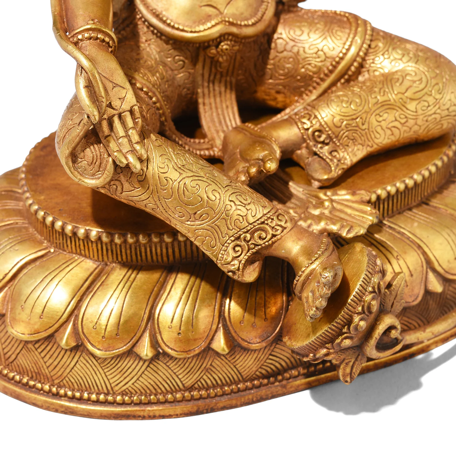 Small Gilt Bronze Statue Of The Tibetan Goddess Tara - Image 6