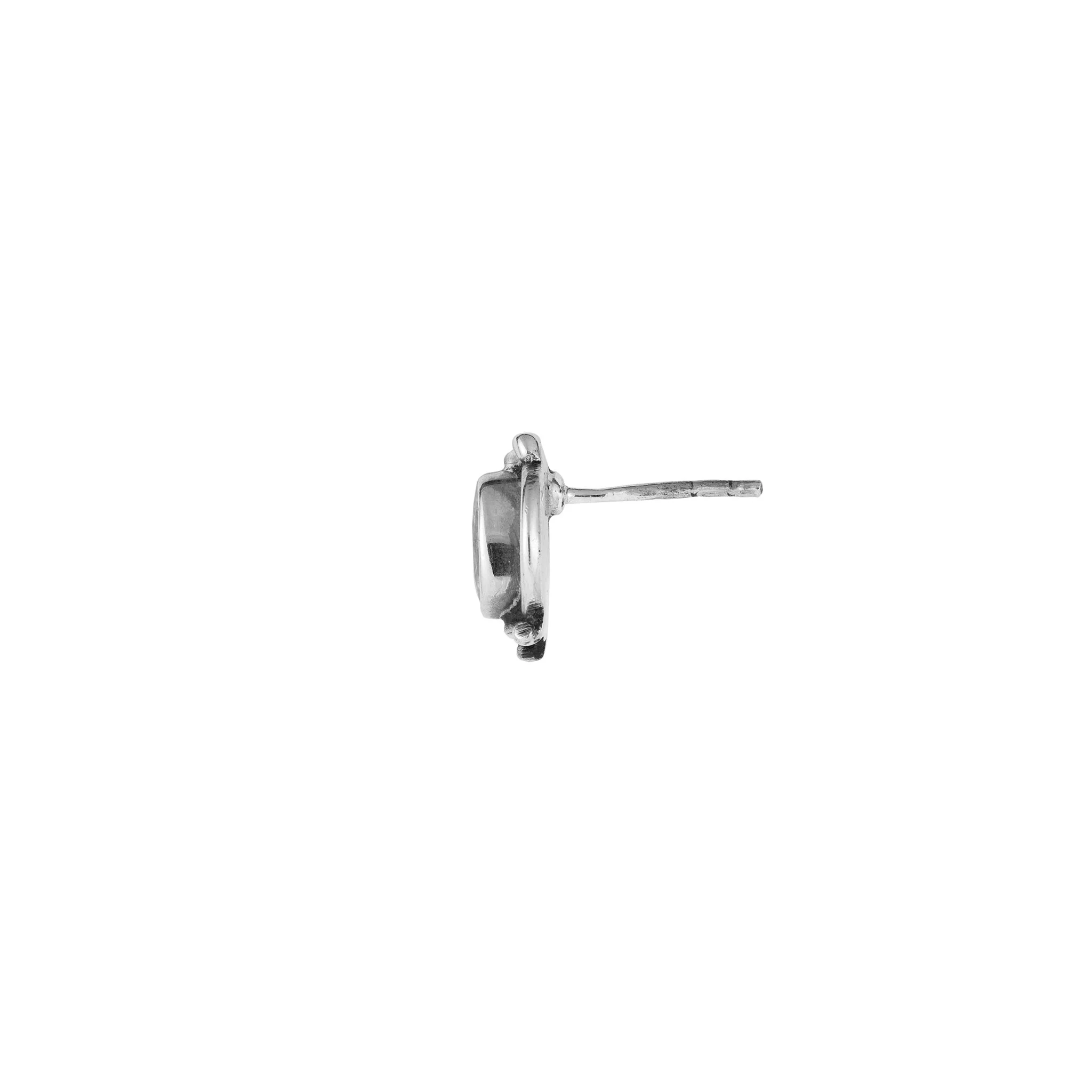 Silver & Zircon Stud Earrings - From Rajasthan - Image 2