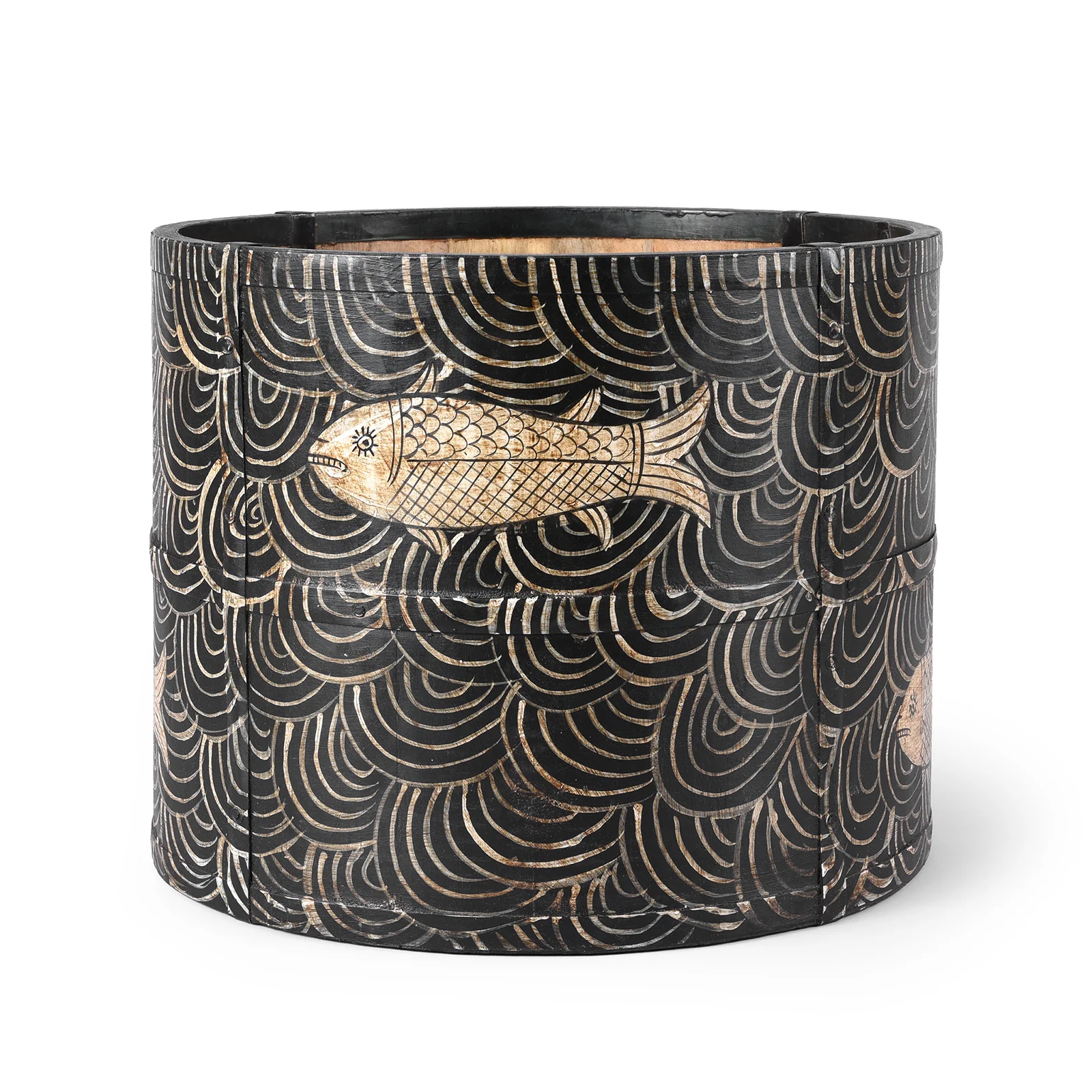 Painted Grain Measure Planter - Fish - Image 4
