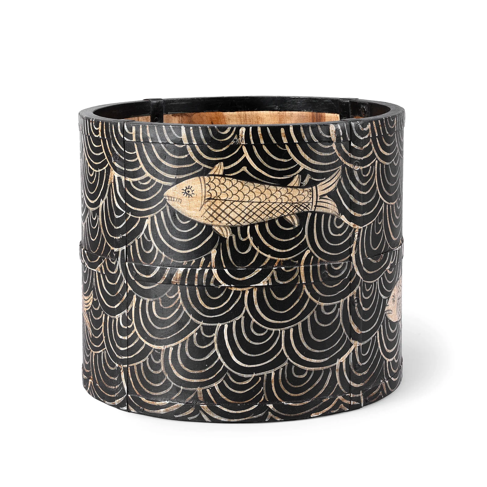 Painted Grain Measure Planter - Fish - Image 7