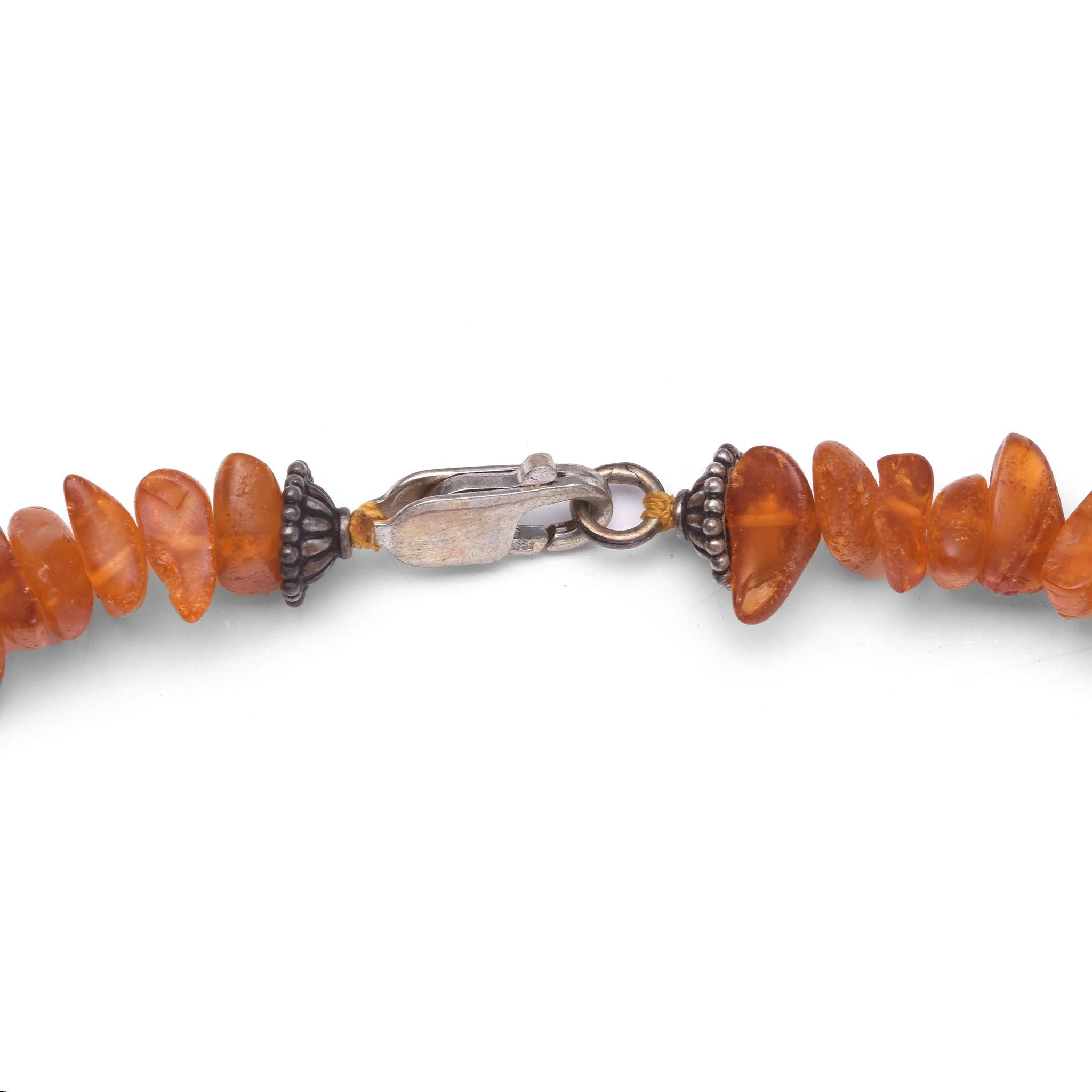 Baltic Amber Bead Necklace with Silver clasp - Image 3