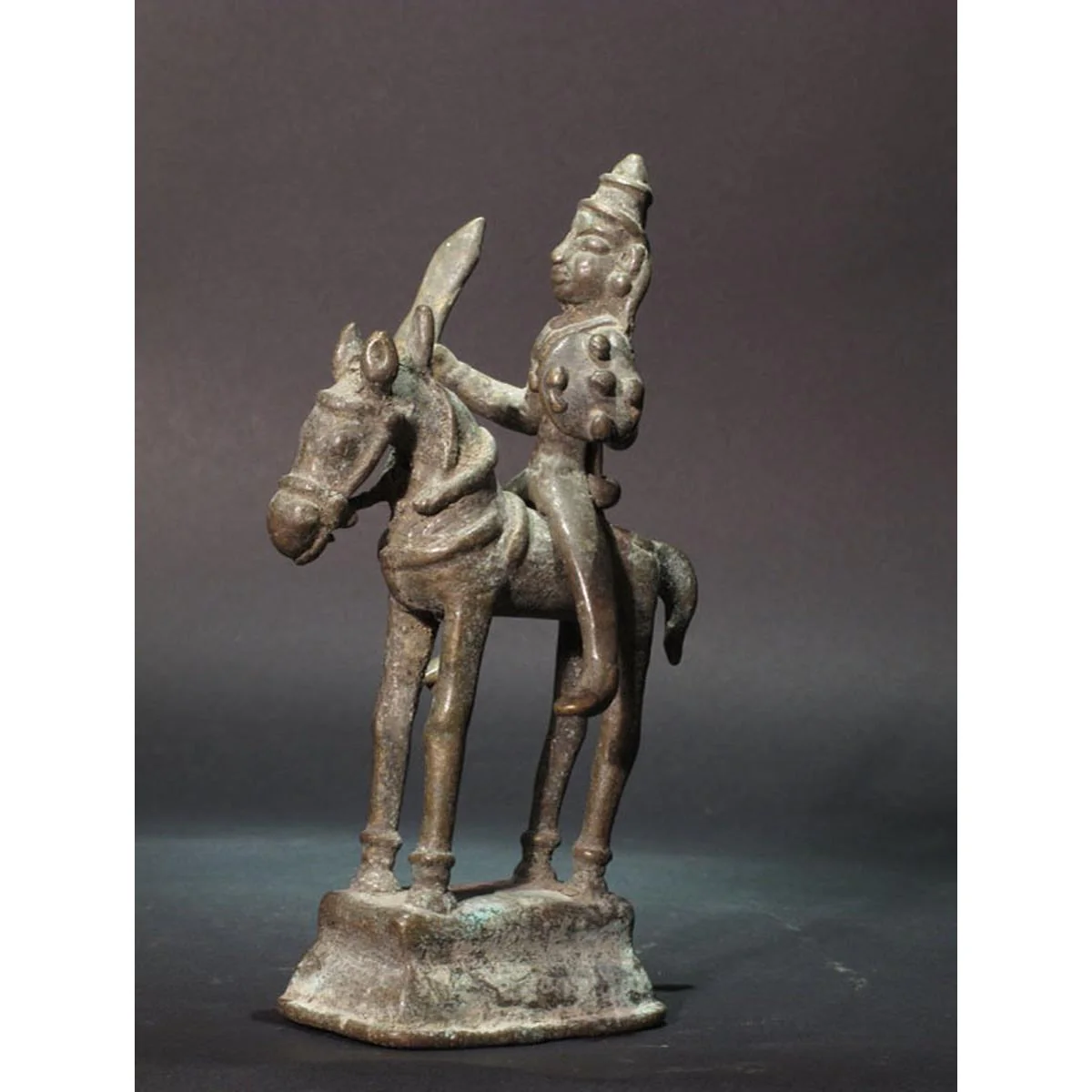 Brass Khandoba On Horse From The Deccan - 19thC - Image 5