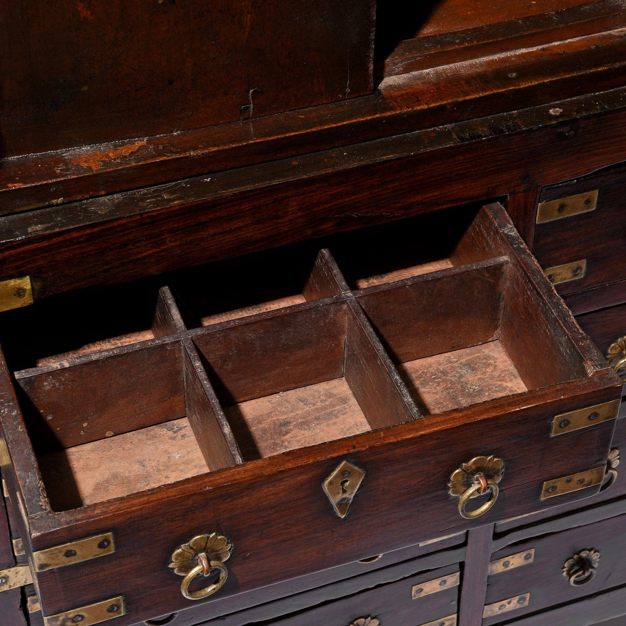 Brass Bound Rosewood Cabinet From Kerala-South India - 19thC - Image 9