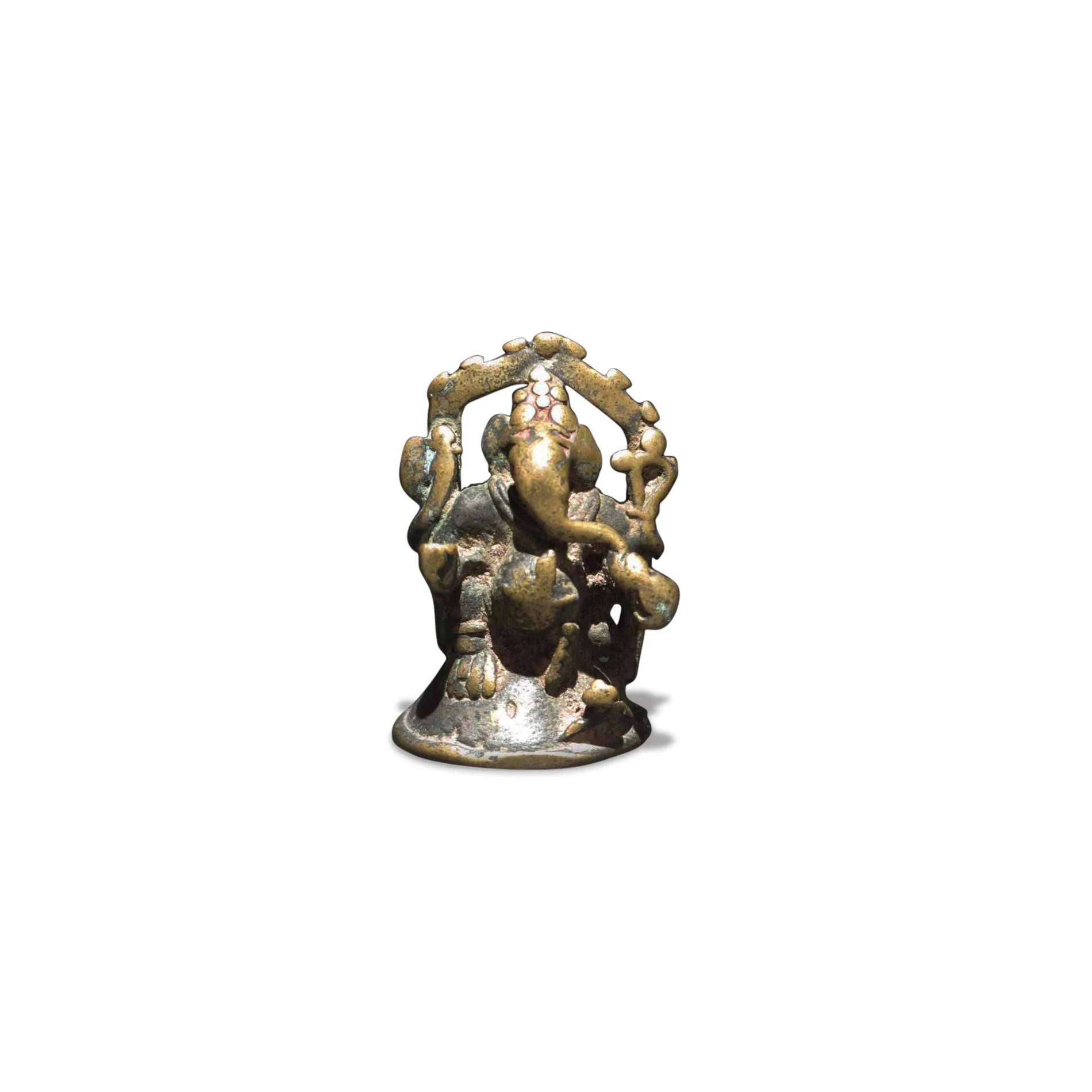 Brass Miniature Votive Statues Of Lord Ganesh - 19th Century - Image 2