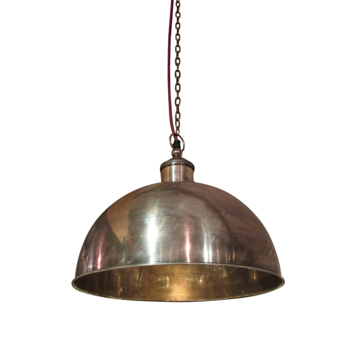 Pendant Light - Antique Silver Plated Brass