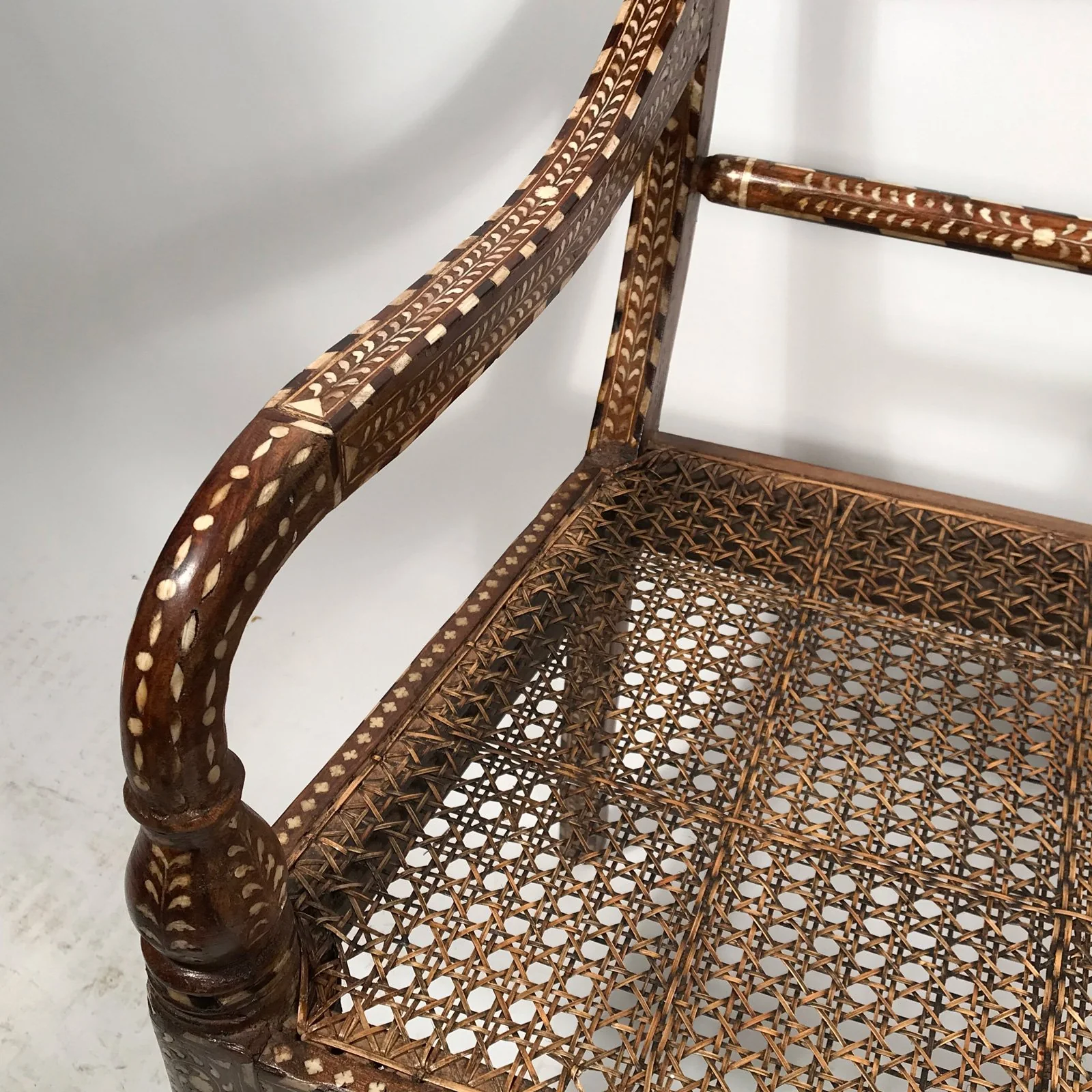 Teak Wood Bone Inlay Chair - 19thC - Image 2
