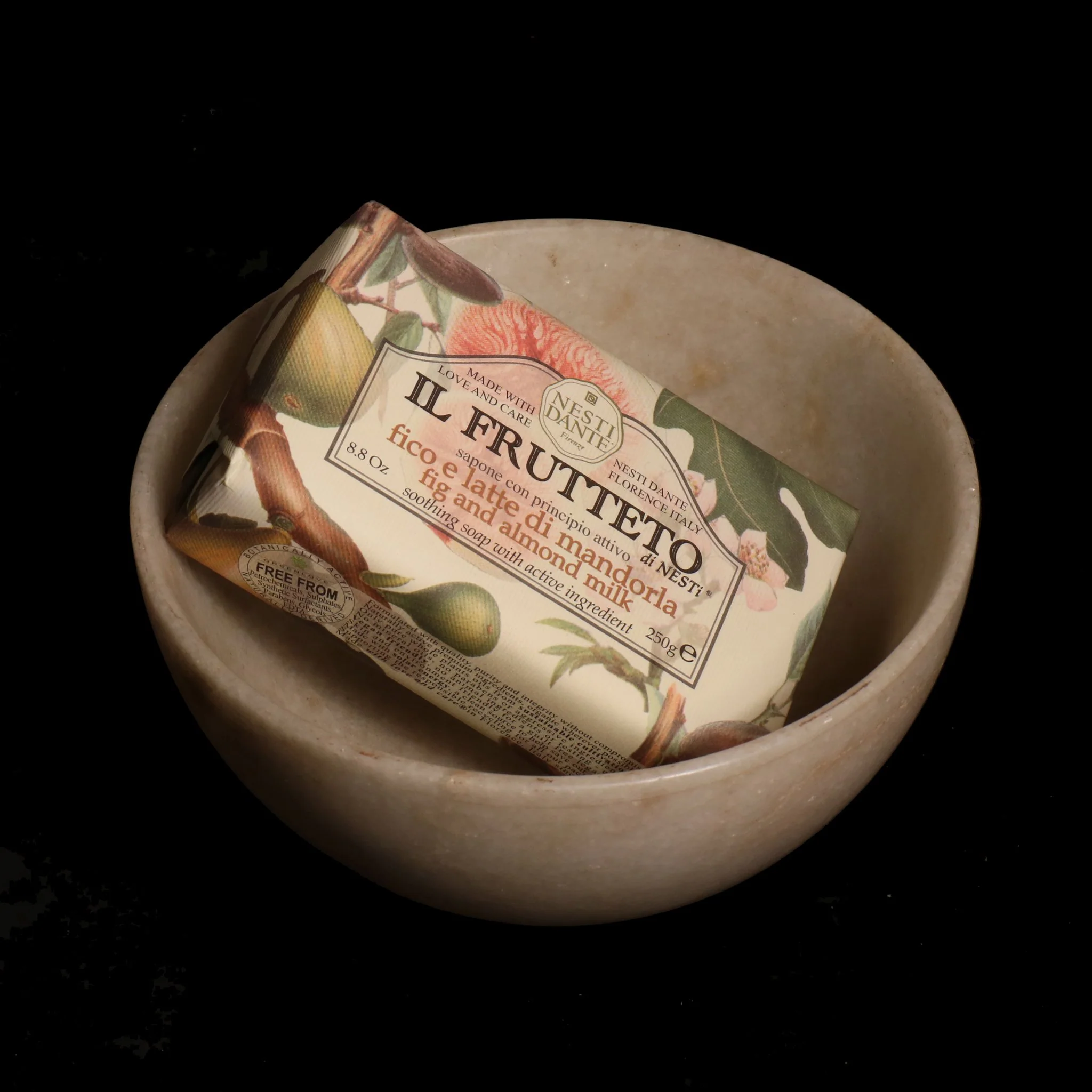 Hand Carved Marble Bowl - 15cm dia.