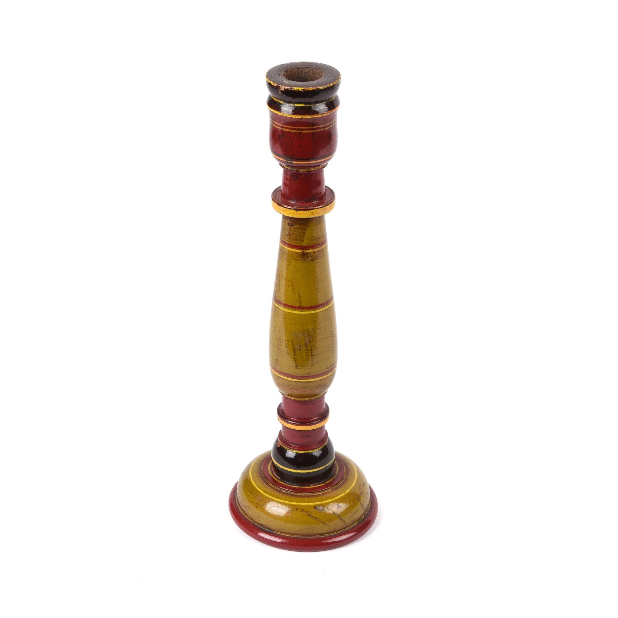 Lacquered Candle Stick From Rajasthan - Image 3
