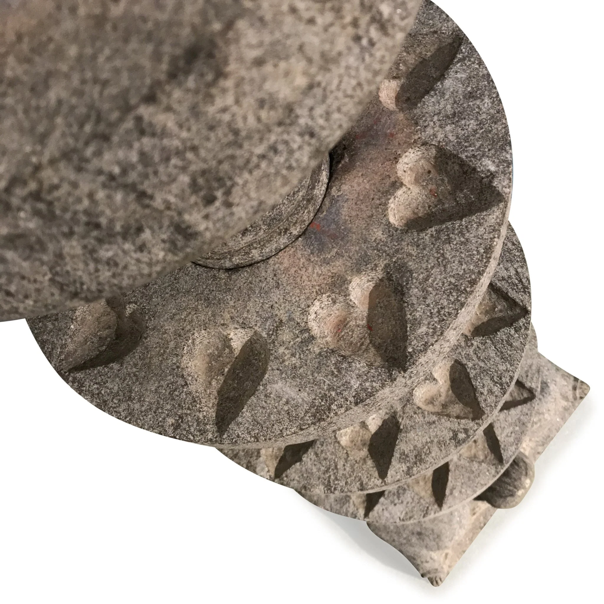Carved Granite Lamp From Kerala - 5 Tier - Ca 1940 - Image 3