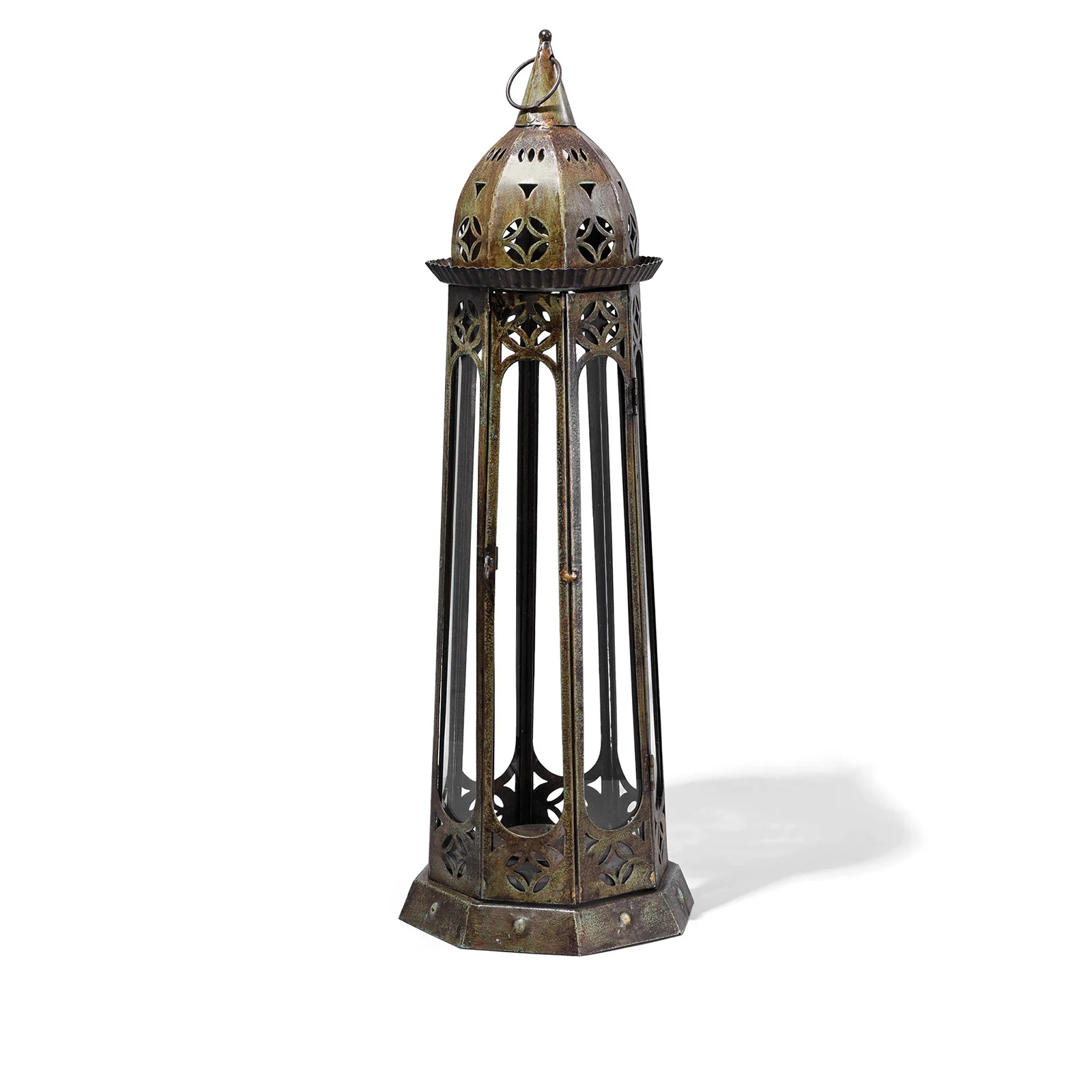 Painted Moroccan Style Storm Lantern