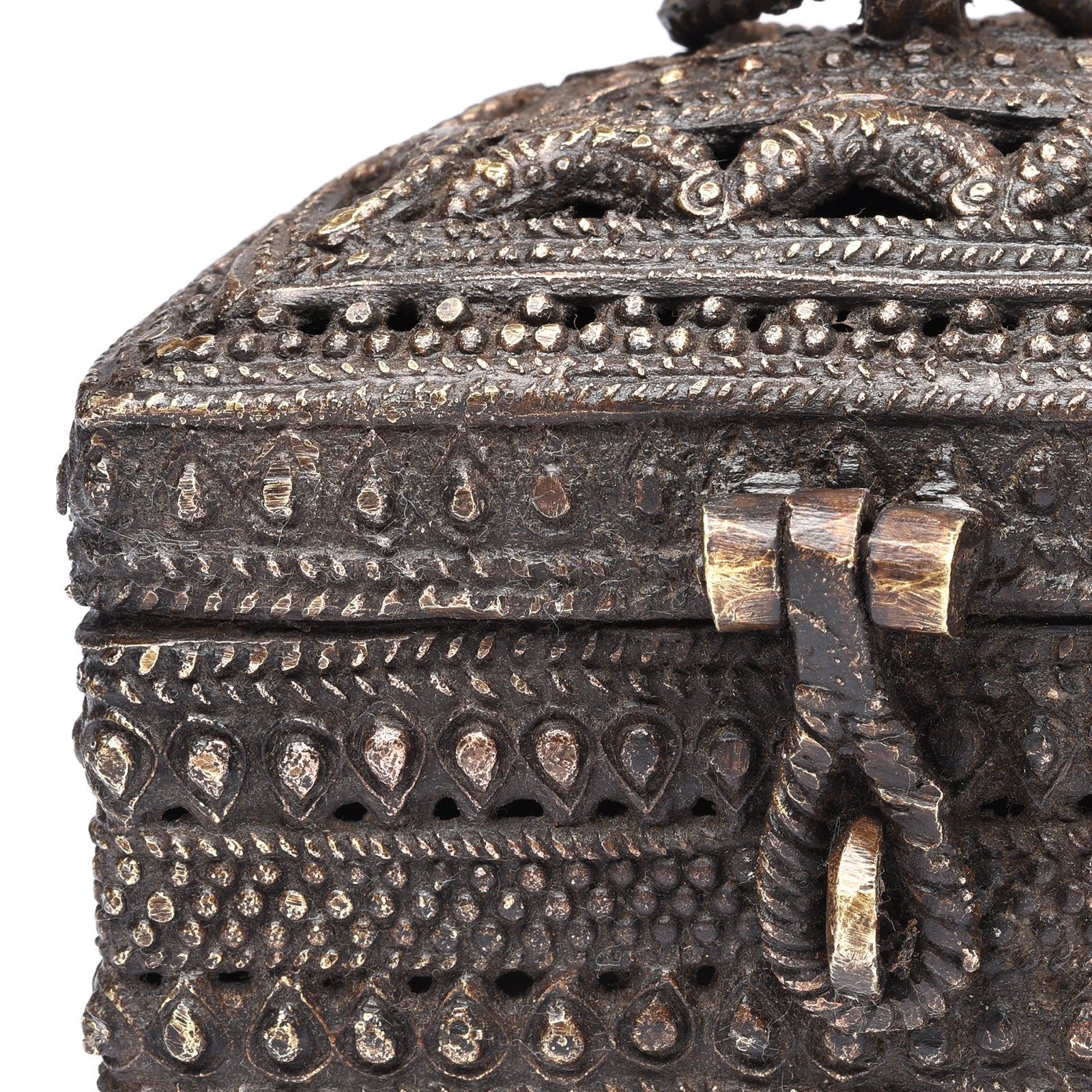 Brass Dhokra Work Money Box From Orissa - 1960's - Image 2
