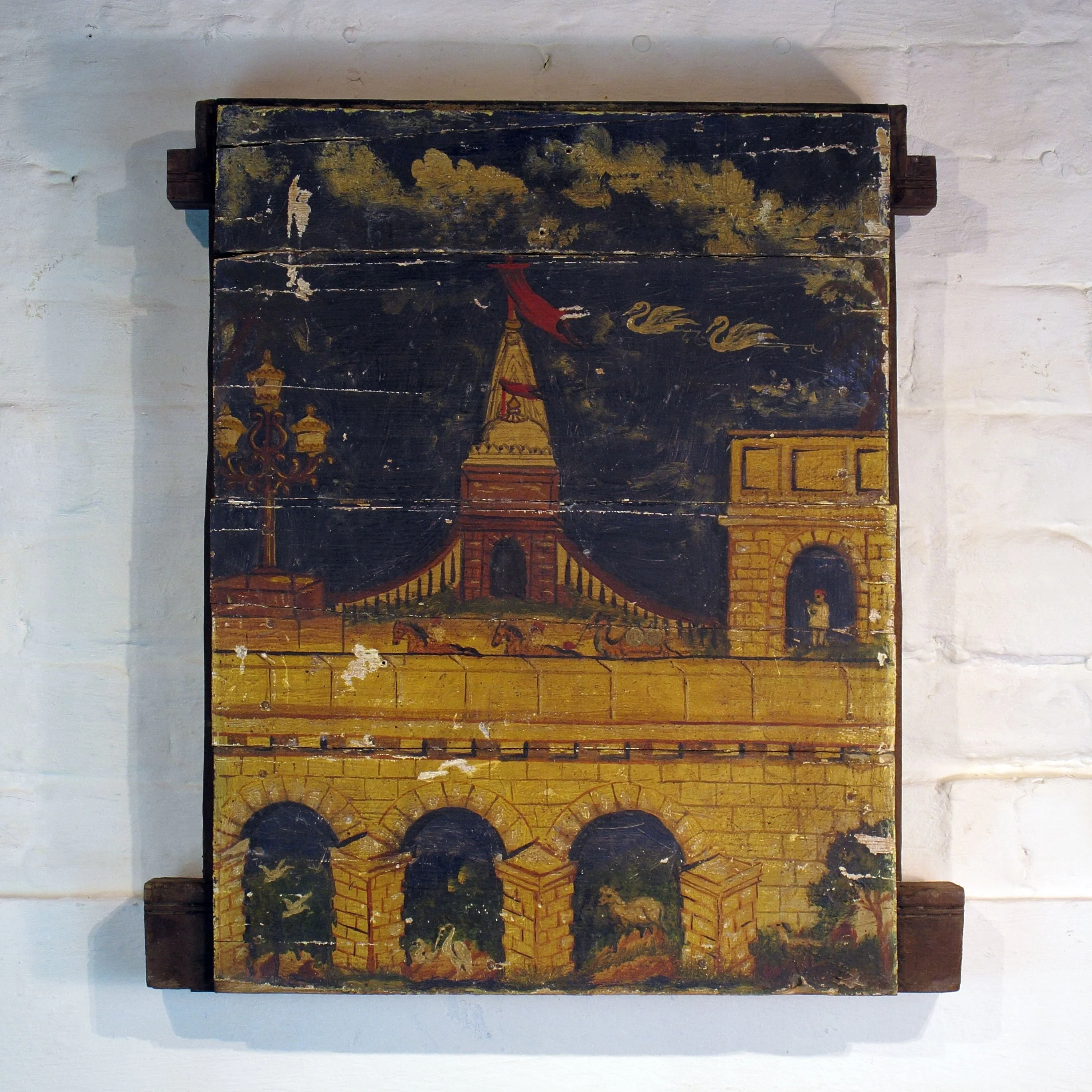 Panel With Original Painting From South India - Late 18thC - Image 2