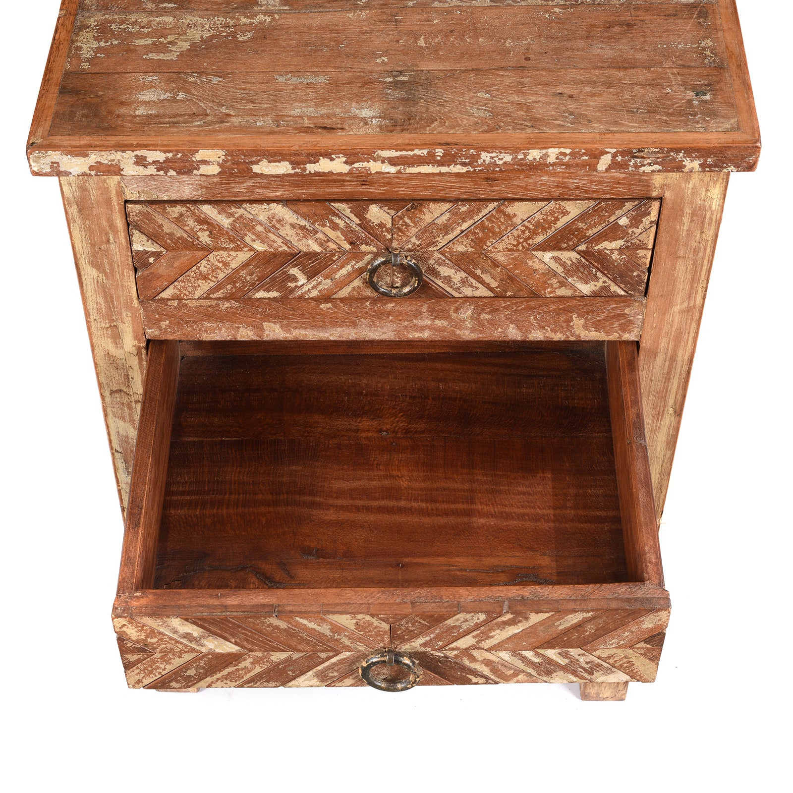 4 Drawer Bedside Cabinet Made From Reclaimed Teak - Image 5