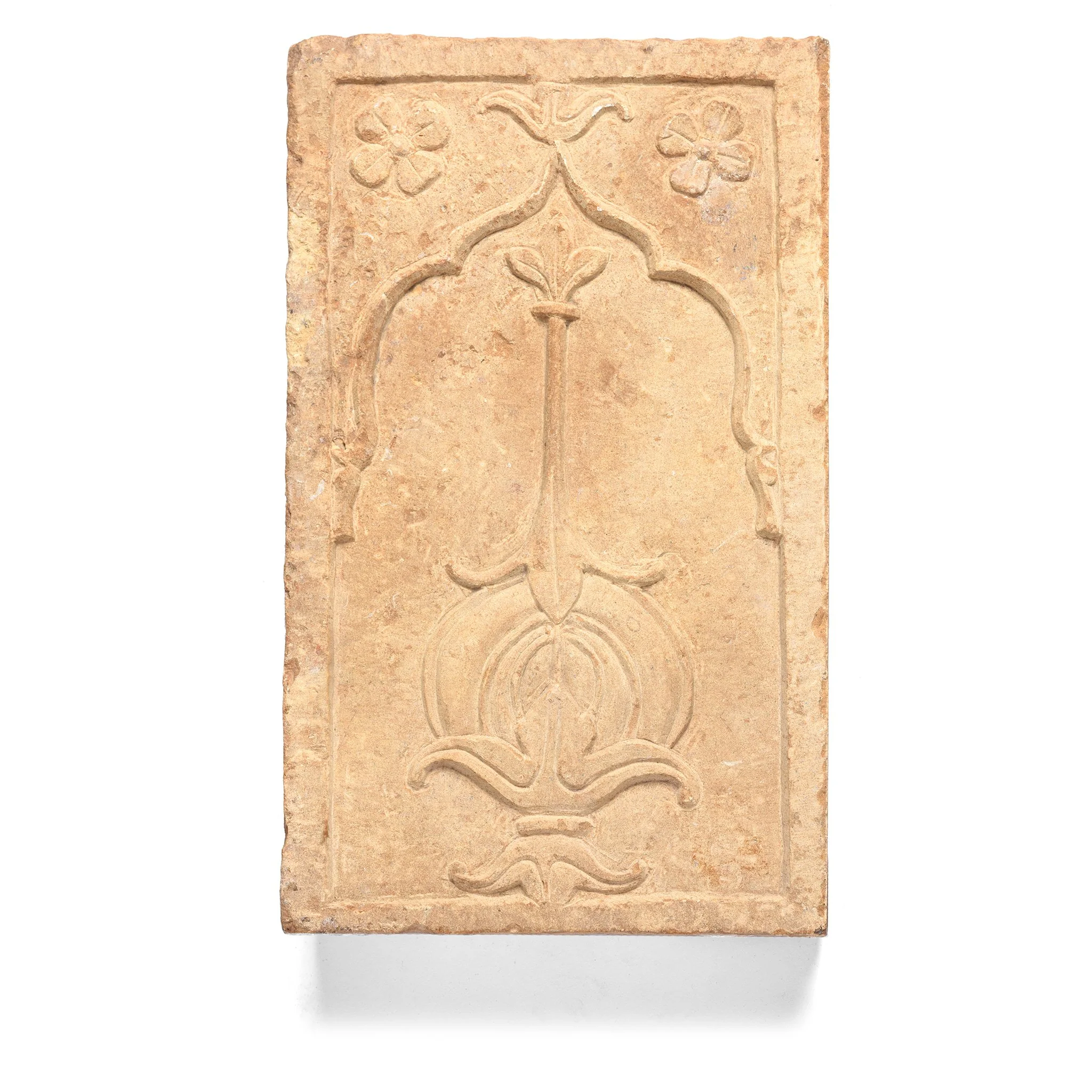 Carved Stone Panel - Mughal Style - 19thC