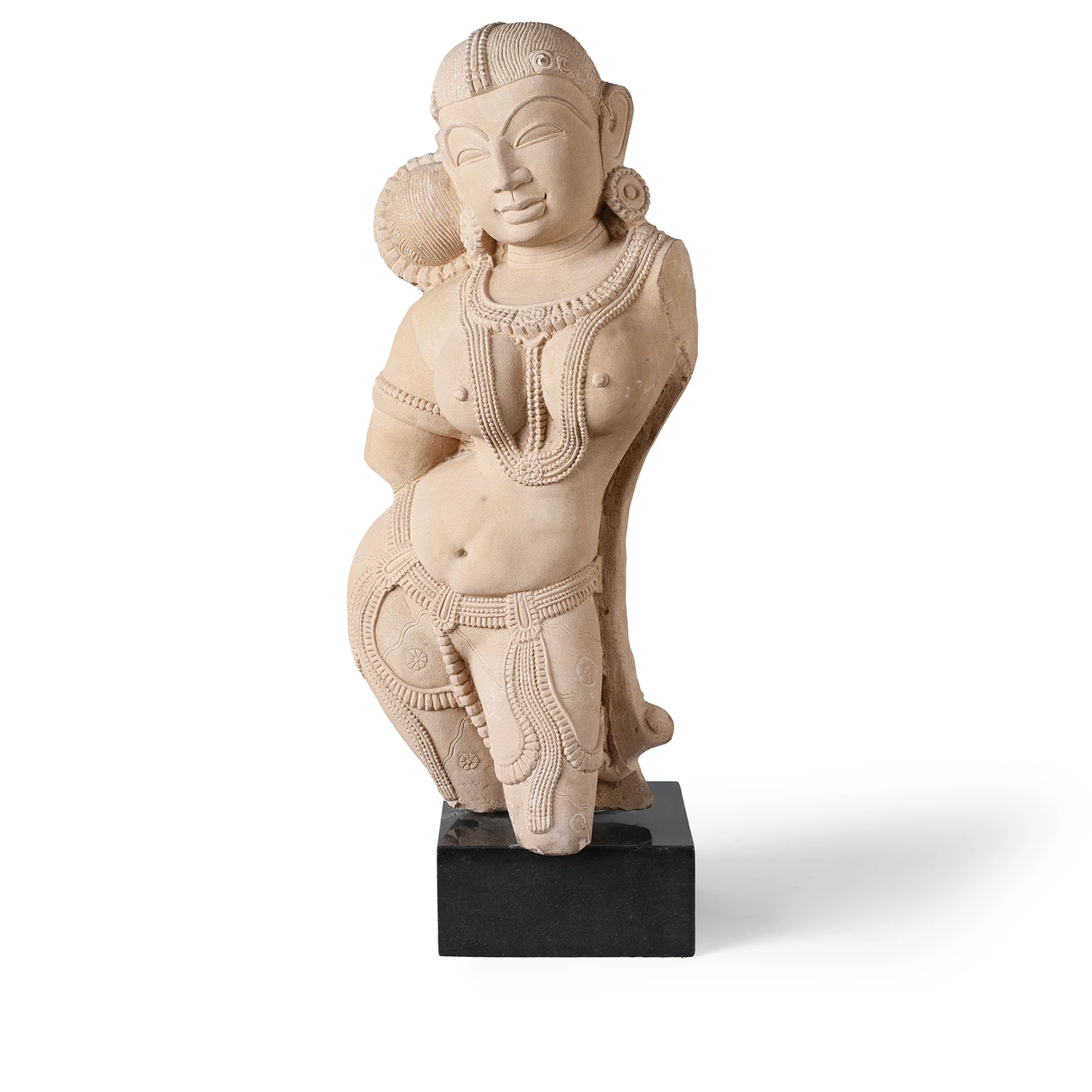 Carved Stone Apsara Statue From India - Image 2