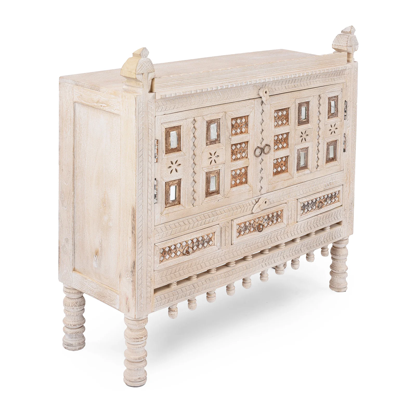 Kutchi Carved Damchiya Sideboard - Image 5