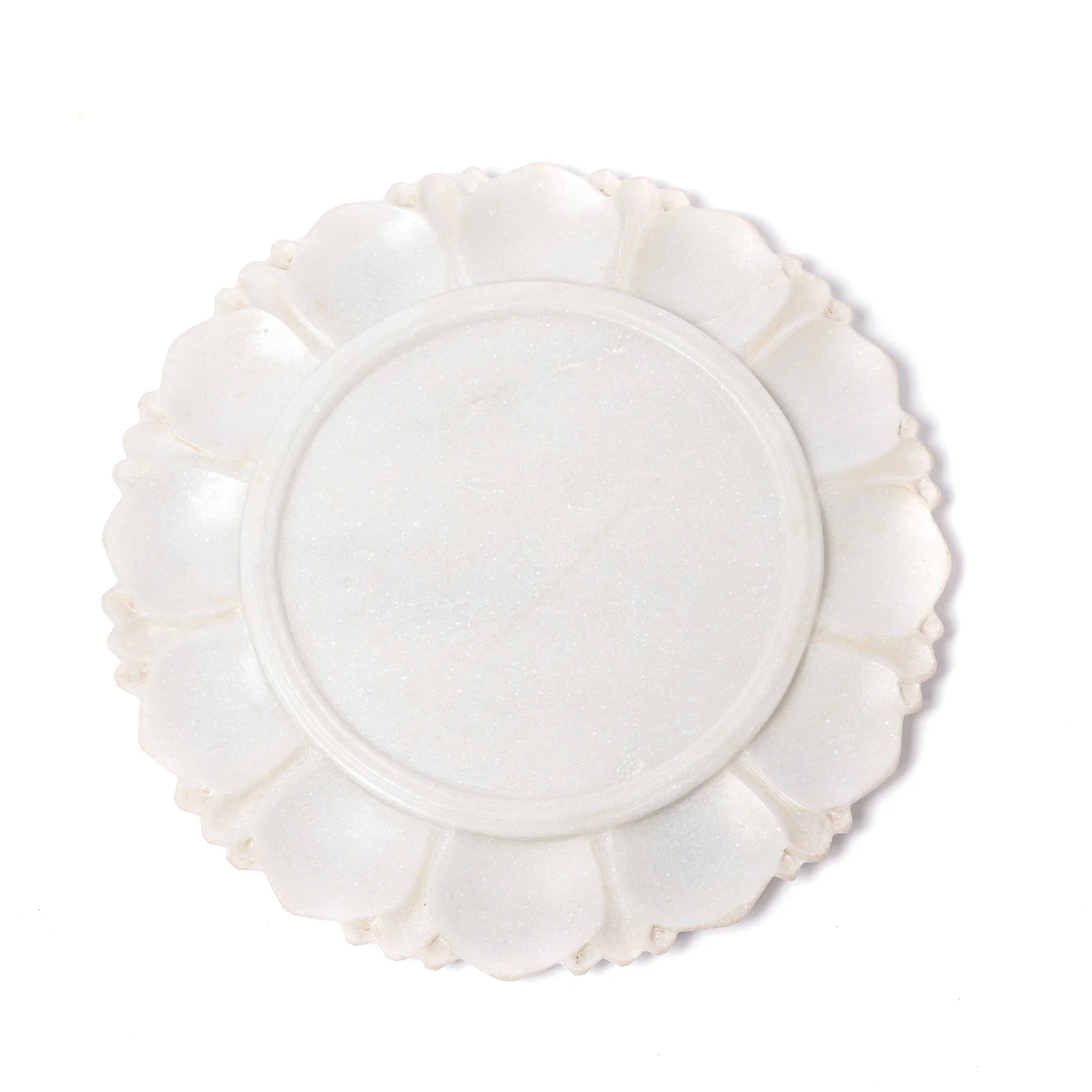 White Marble Plate From Rajasthan
