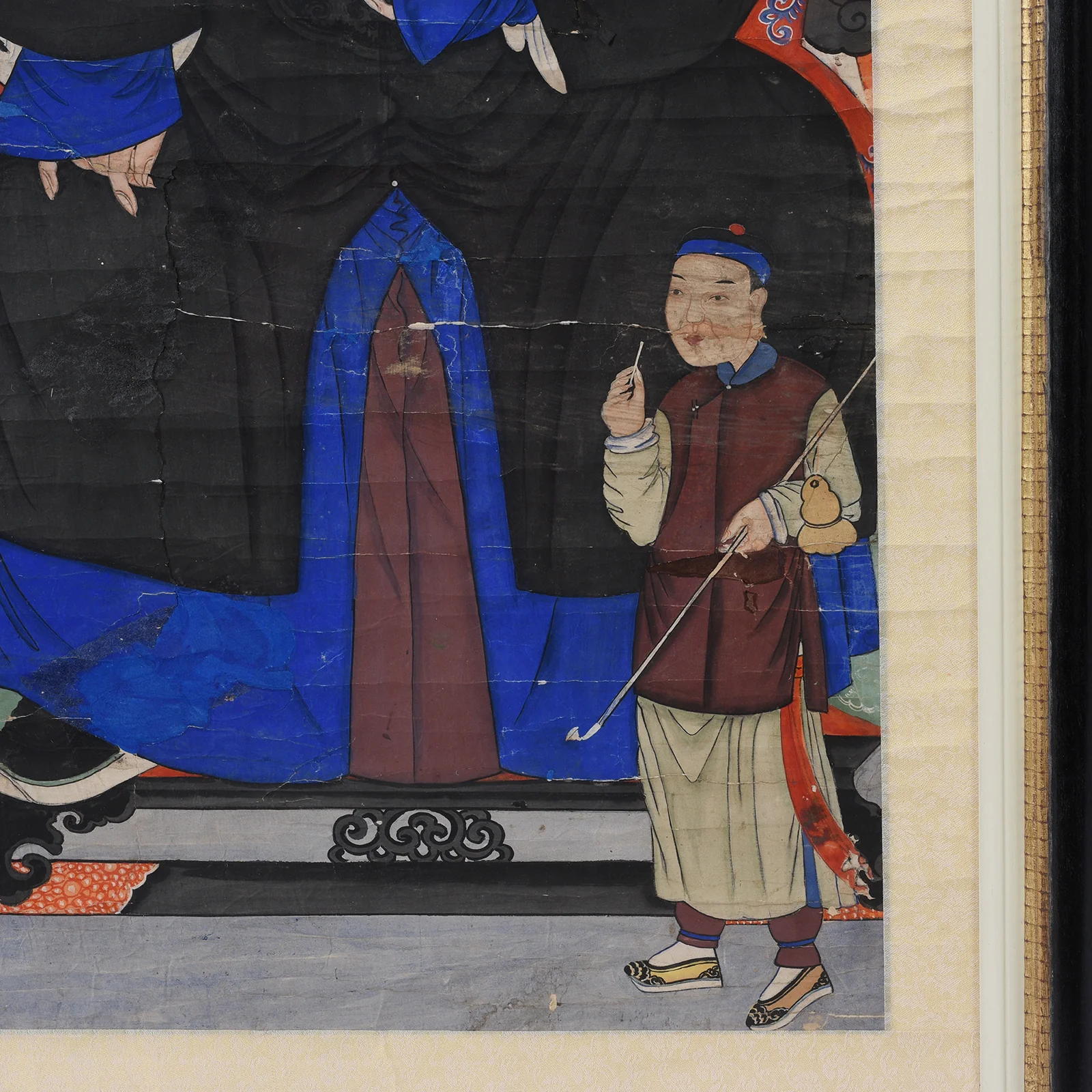 Framed Chinese Ancestor Painting - 19th Century - Image 5