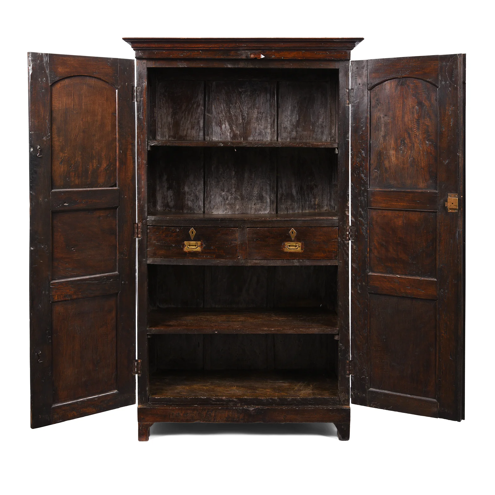 Anglo Indian Linen Cabinet Made from Teak - 19thC - Image 3