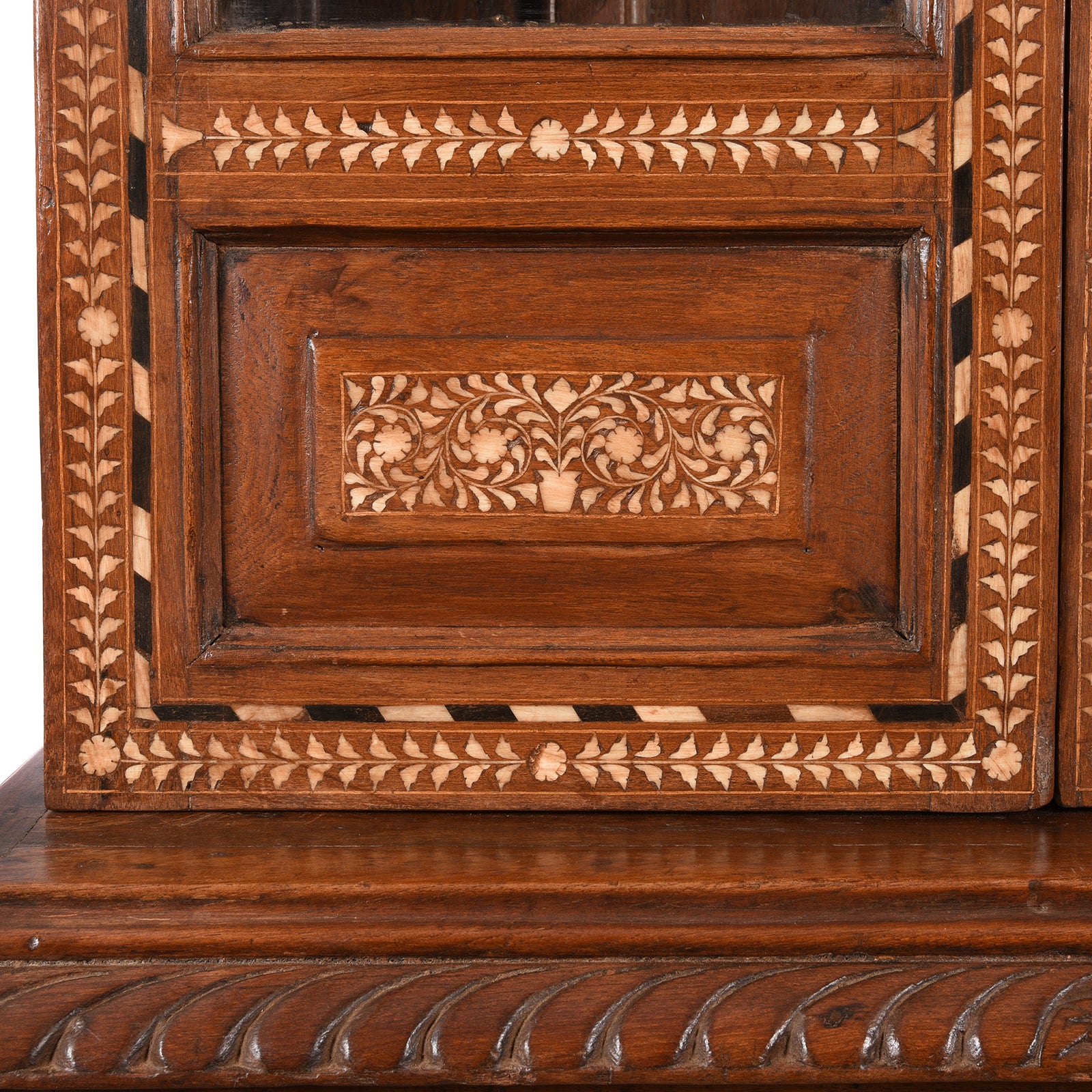 Anglo Indian Bone Inlay Glazed Cabinet - 19th Century - Image 8