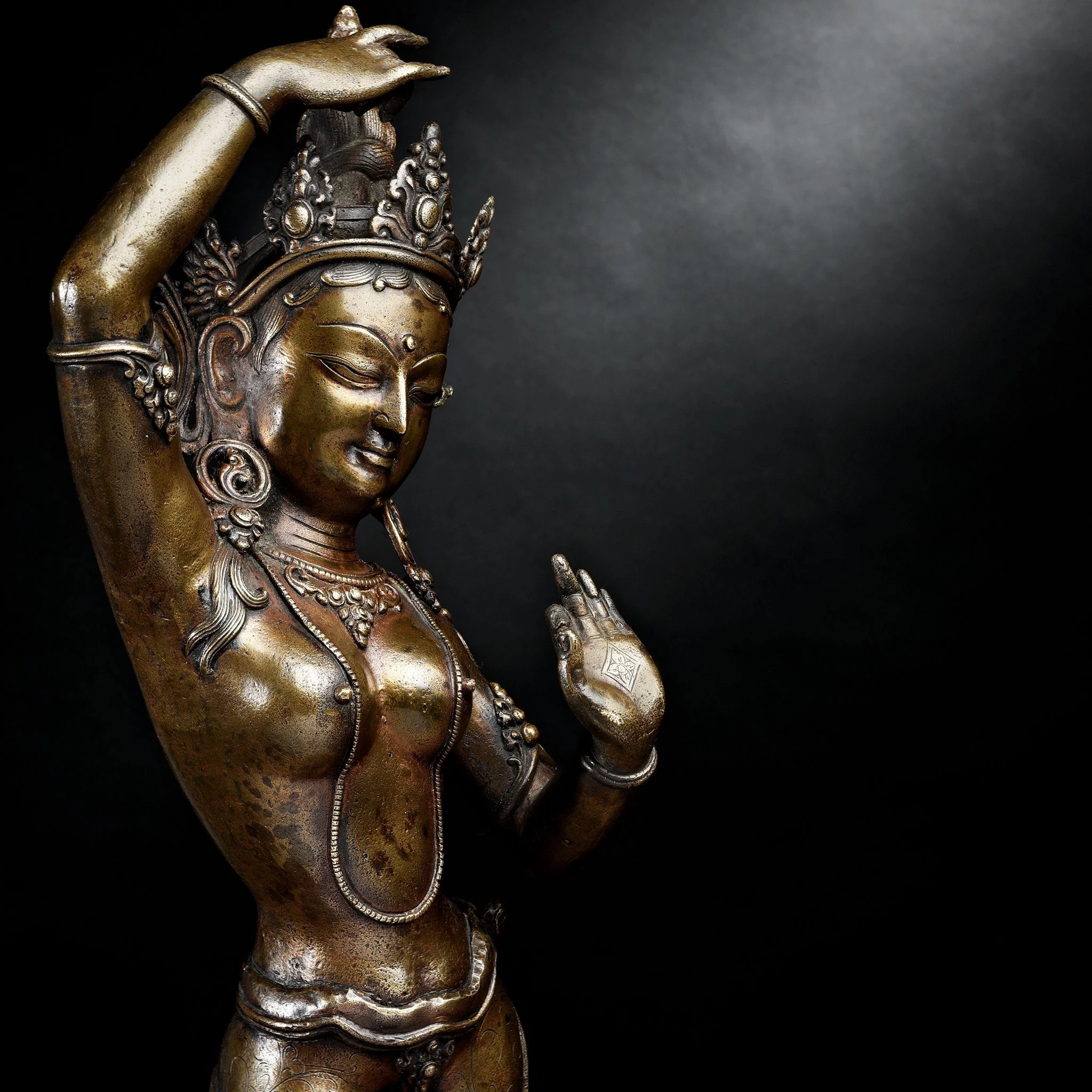 Bronze Statue of Parvati From Nepal - Early 20thC - Image 3