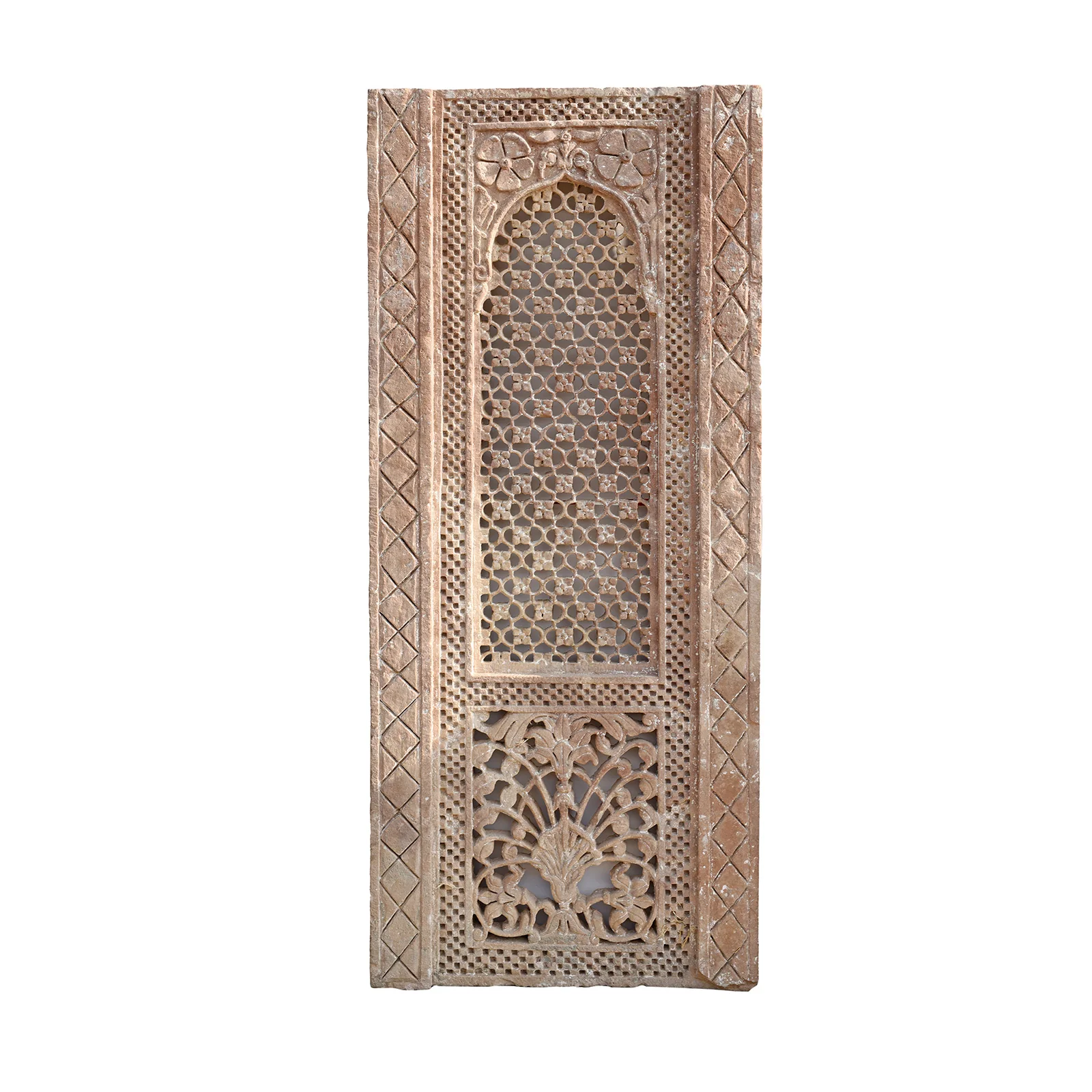 Old Stone Jali Panel From Rajasthan - 18thC