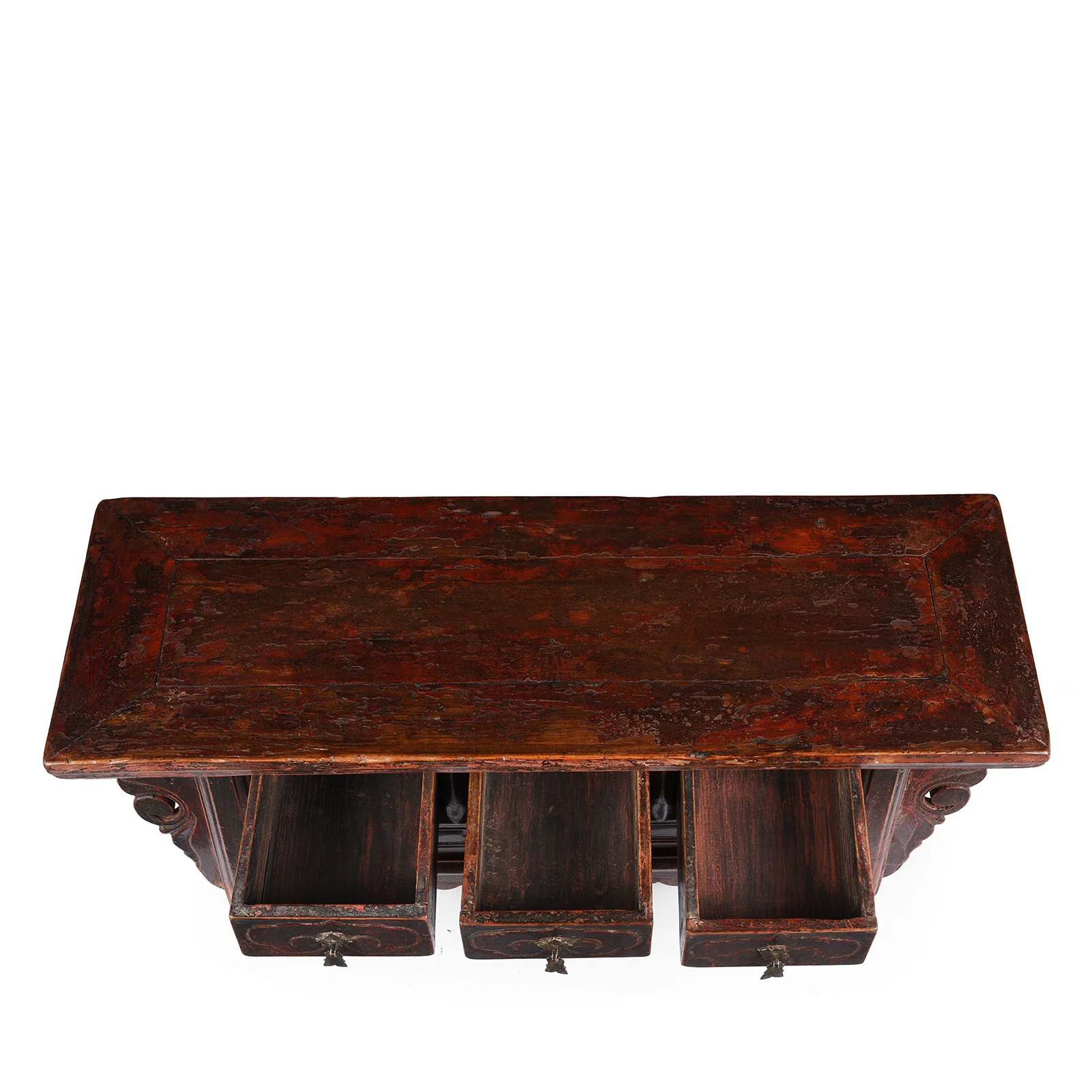 Red Lacquer Kang Table From Shanxi - Mid 19thC - Image 4