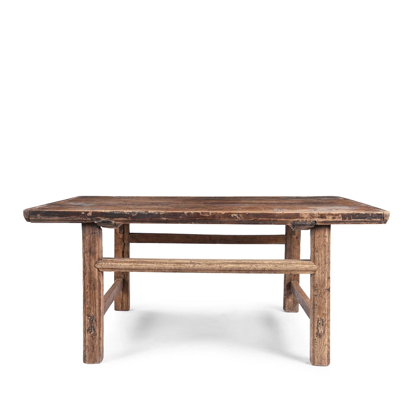 Rustic Walnut Coffee Table From Henan - Ca 1900 - Image 6