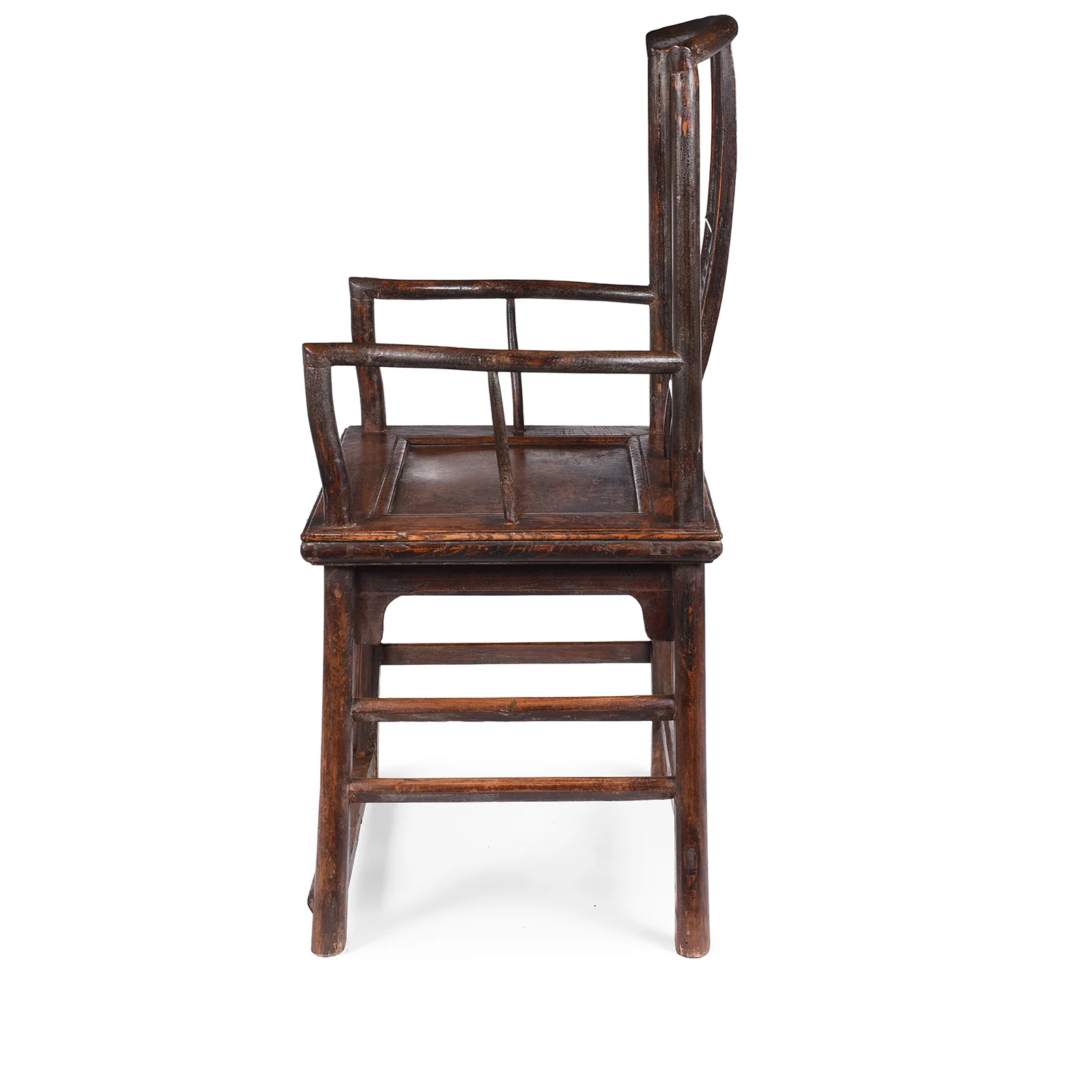 Short Backed Elm Southern Officials Hat Armchair - 19th Century - Image 6