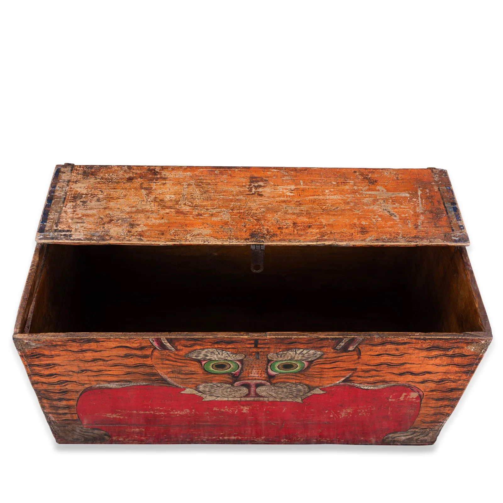 Painted Tiger Chest From Qinghai - 19th Century - Image 6