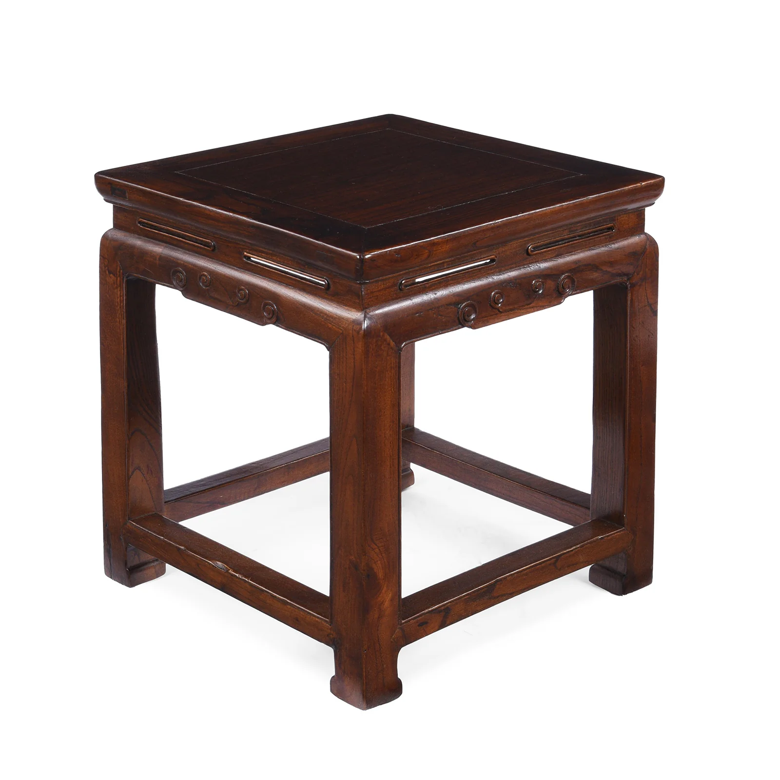 Red Elm Square Side Table From Jiangsu - 19th Century - Image 3