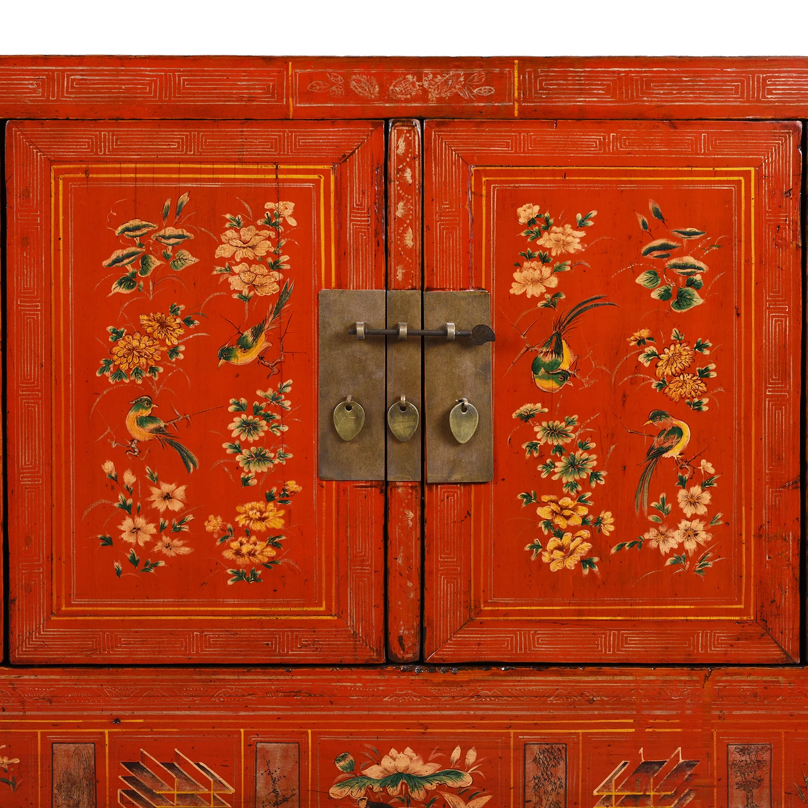 Red Lacquer Dongbei Sideboard - Ca 1920 - Image 4