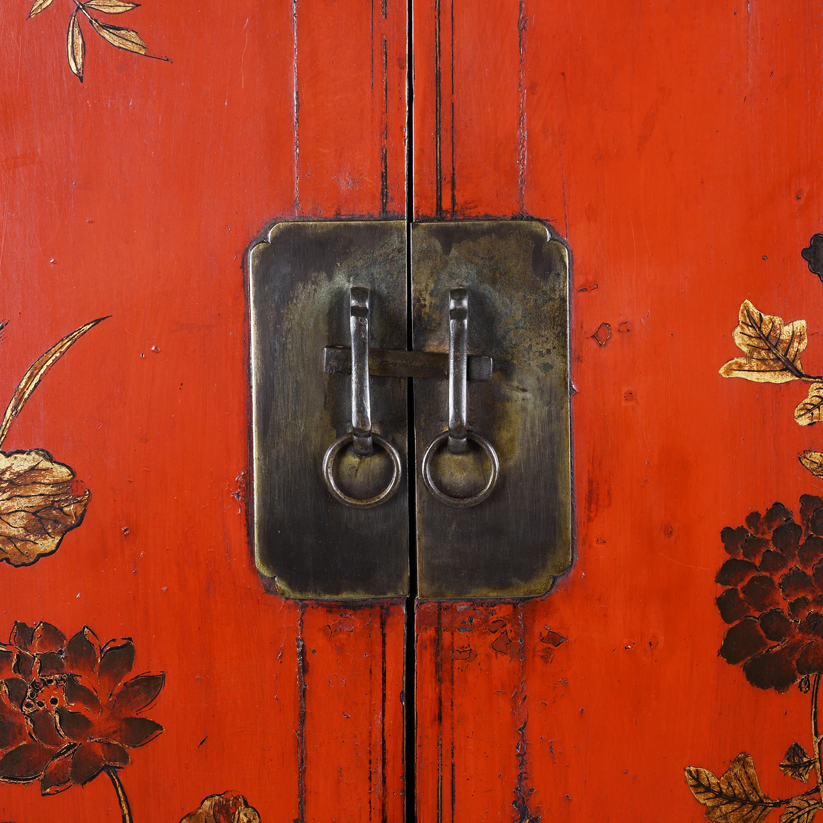 Red Lacquer Wedding Cabinet From Shanxi -19thC - Image 8