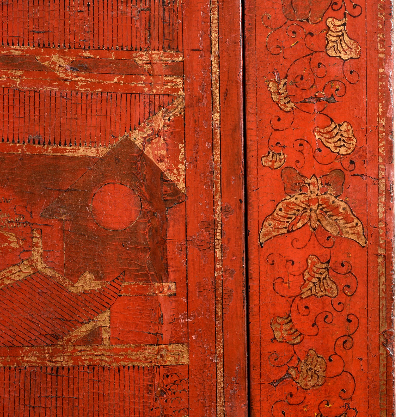 Red Lacquer Wedding Cabinet From Shanxi - Early 19thC - Image 11