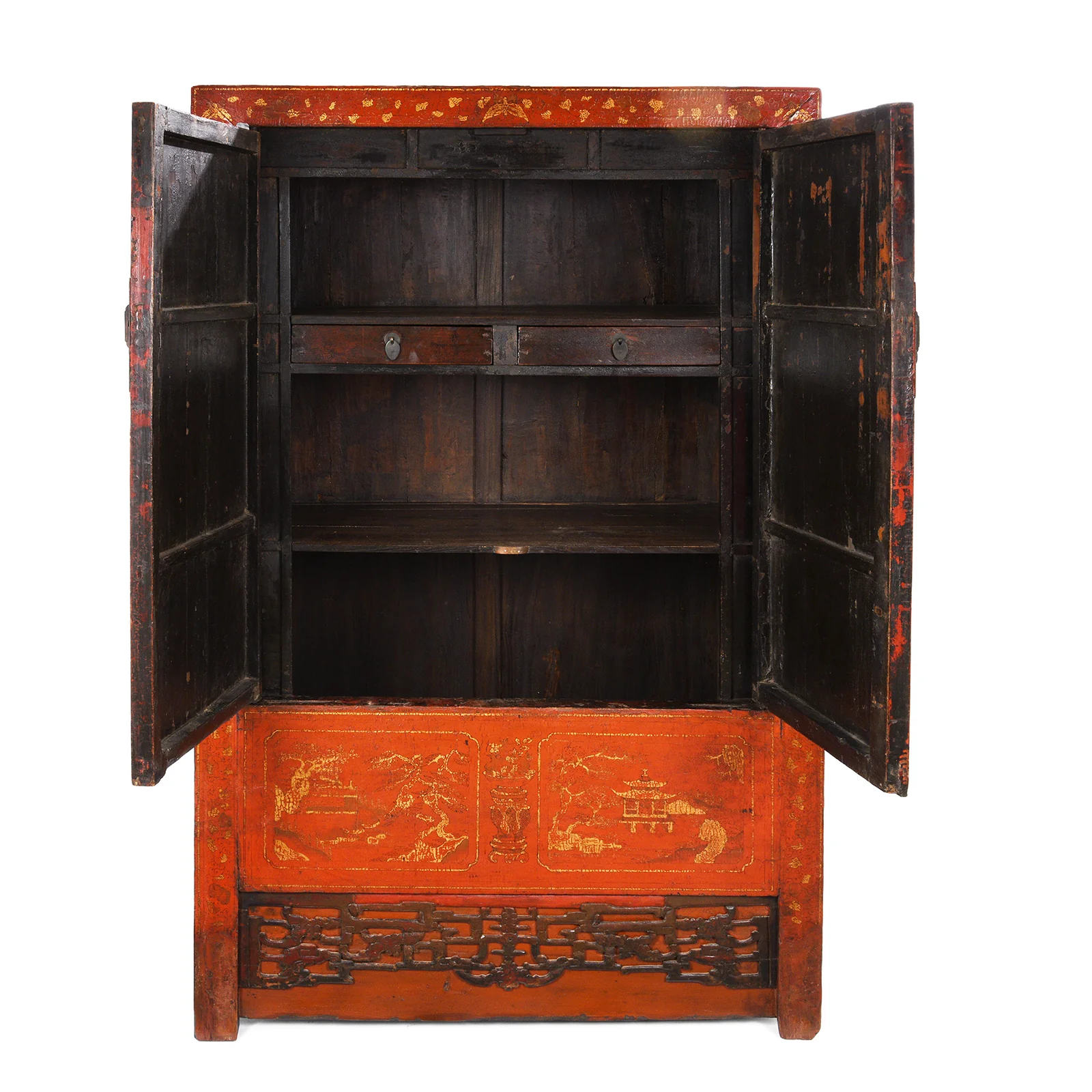 Red Lacquer Wedding Cabinet From Shanxi - Early 19thC - Image 4