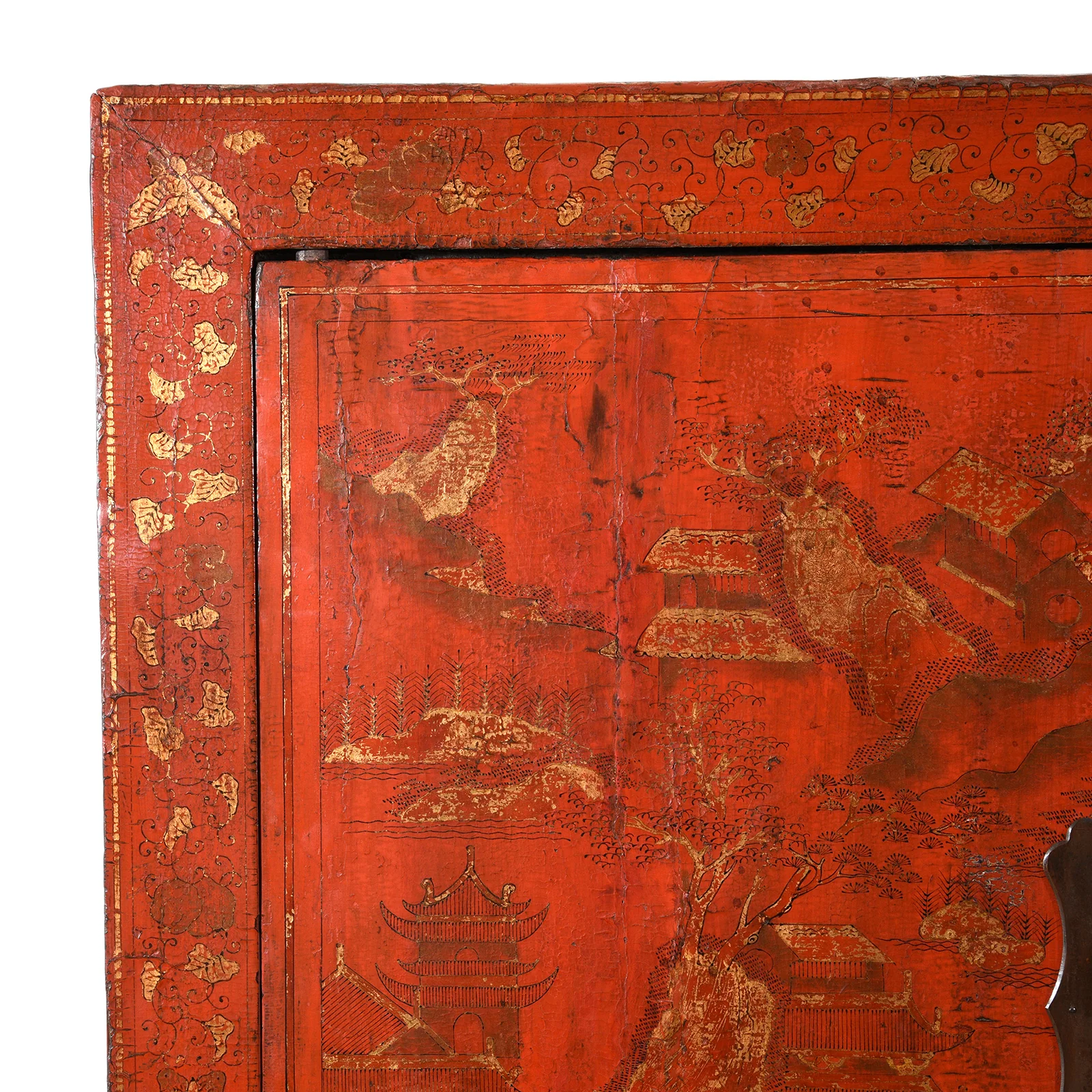 Red Lacquer Wedding Cabinet From Shanxi - Early 19thC - Image 7