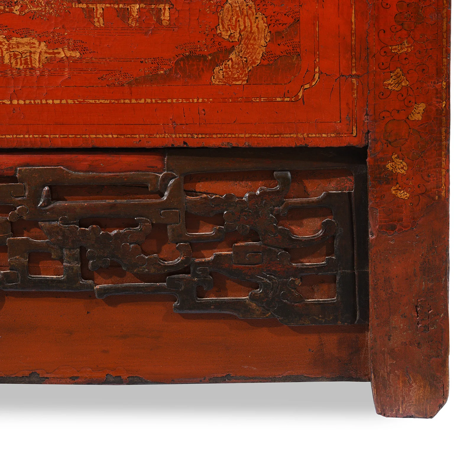 Red Lacquer Wedding Cabinet From Shanxi - Early 19thC - Image 9