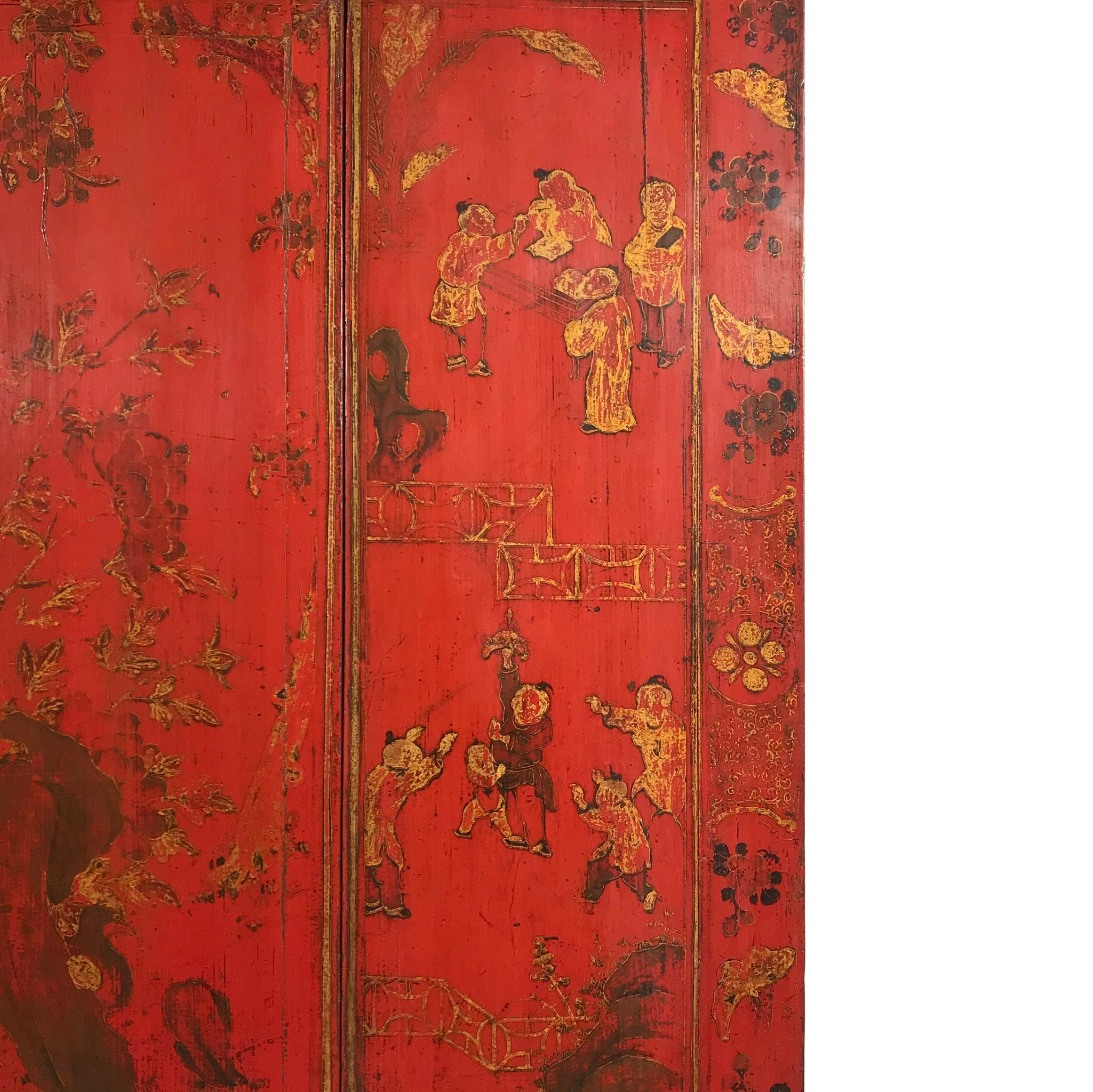 Red Lacquer Wedding Cabinet From Shanxi - 19thC - Image 3