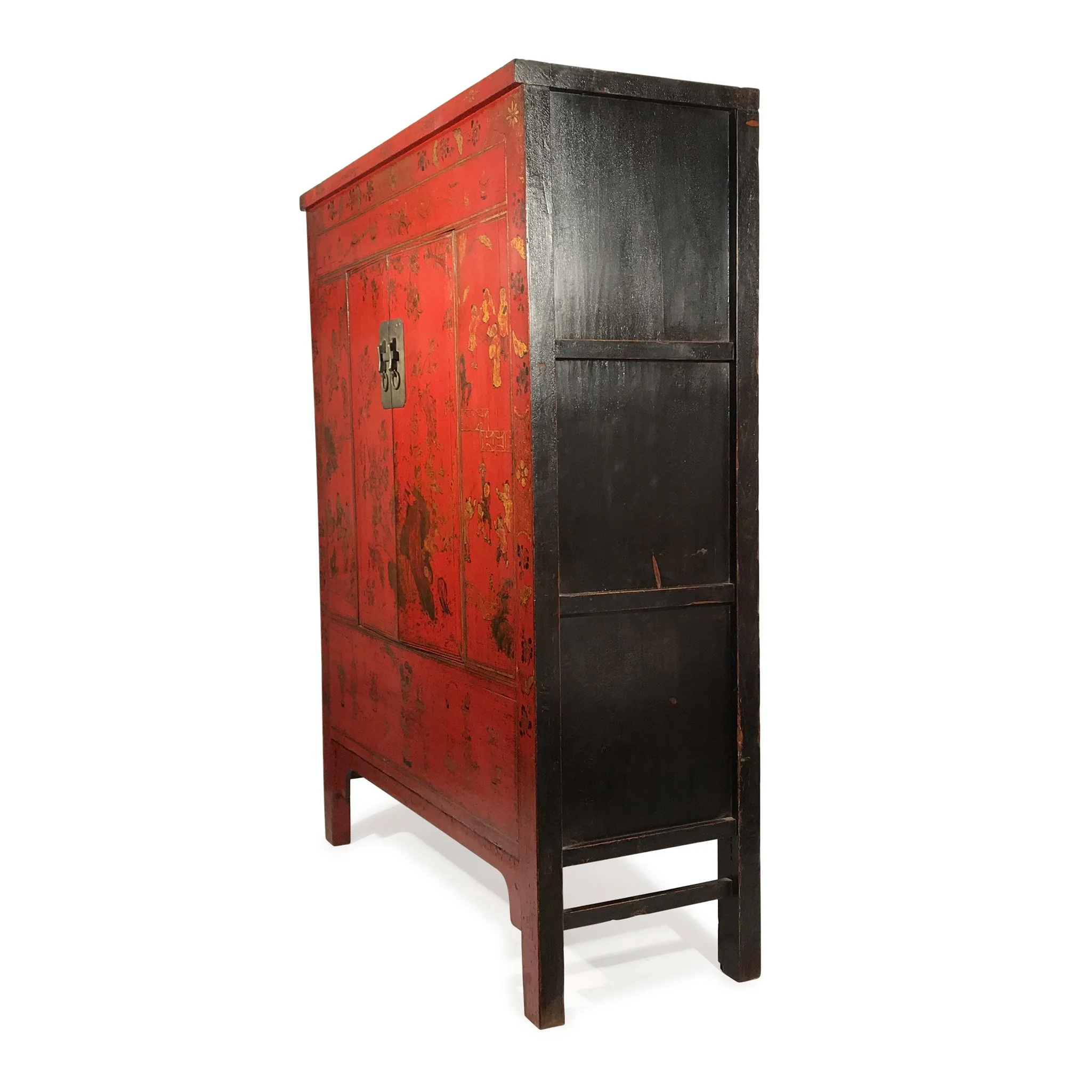 Red Lacquer Wedding Cabinet From Shanxi - 19thC - Image 7